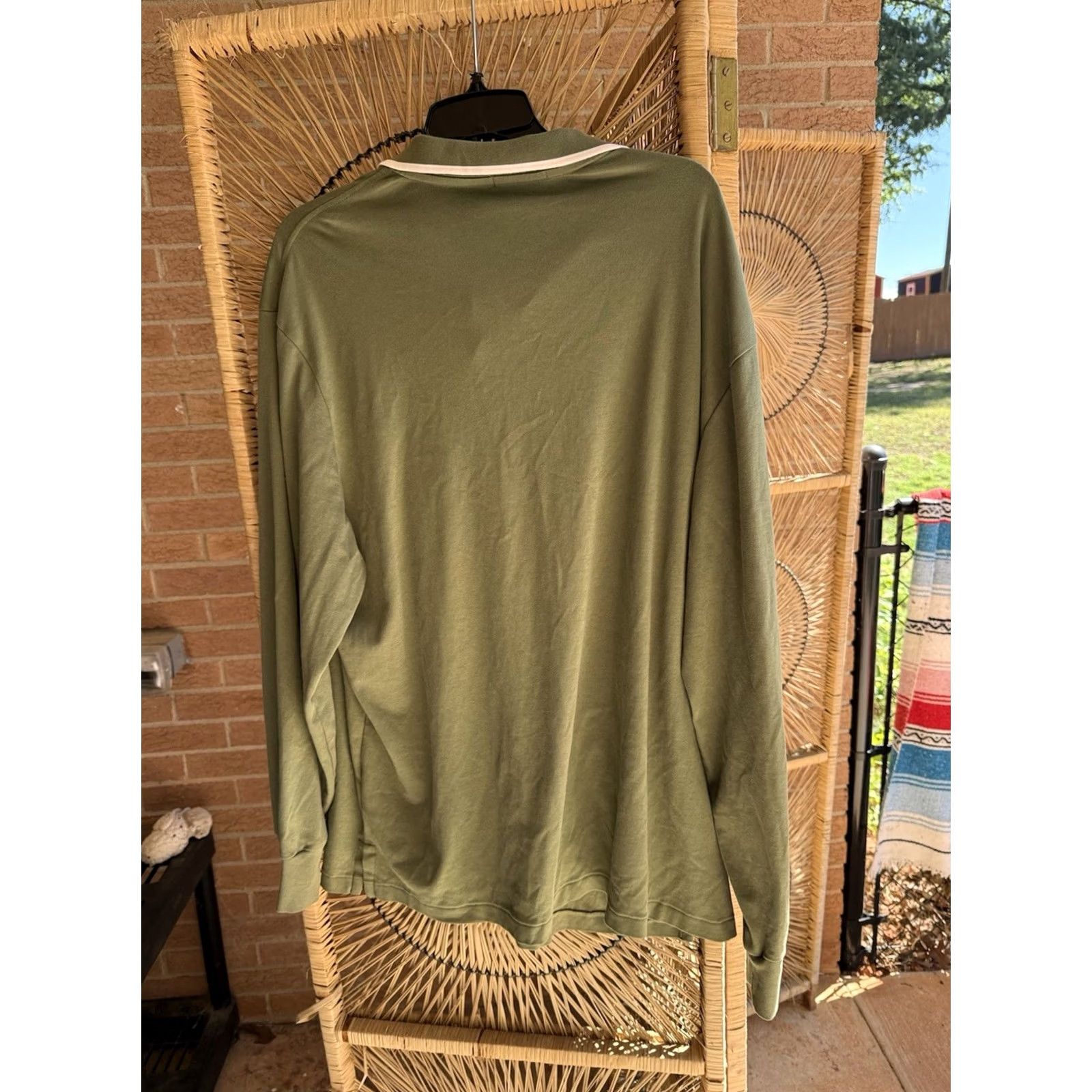 Polo Ralph Lauren Polo Ralph Lauren Polo Shirt Men Olive Green Long Sleeve Classic Fit 2XL Size US XXL / EU 58 / 5 - 7 Thumbnail