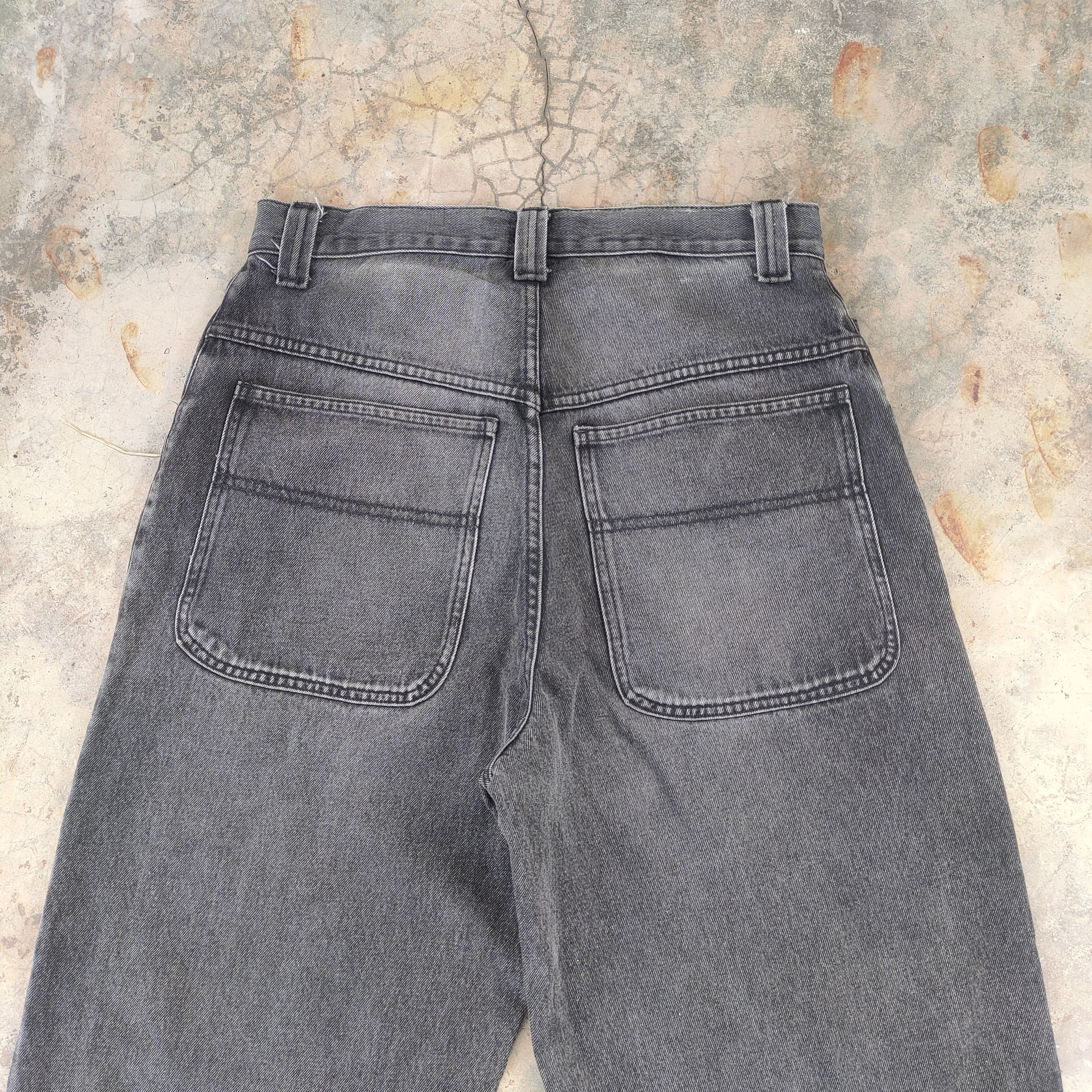 Jean × Vintage W34 VINTAGE KNOCKOUT FADED BLACK DISTRESSED JEANS PANTS Size US 34 / EU 50 - 11 Thumbnail
