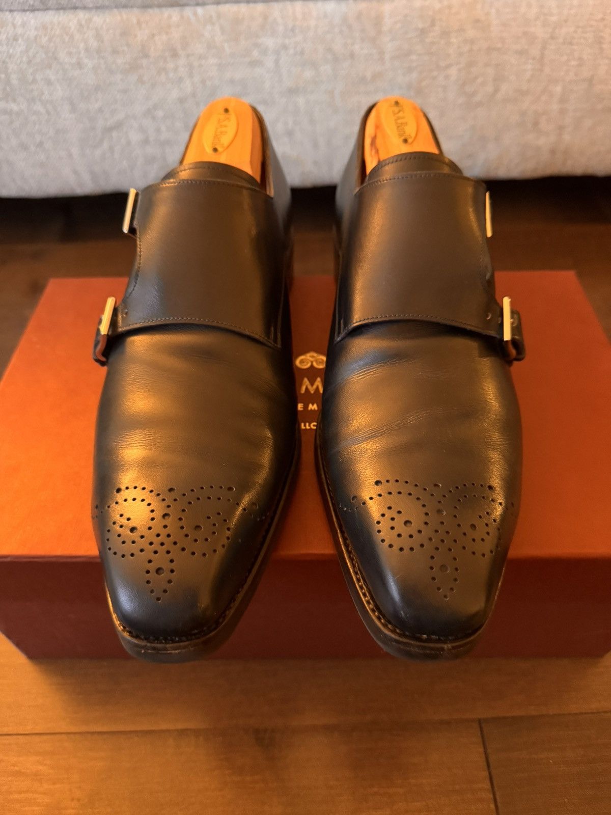 Carmina Carmina Monk Strap Navy Blue Size US 8.5 / EU 41-42 - 2 Thumbnail