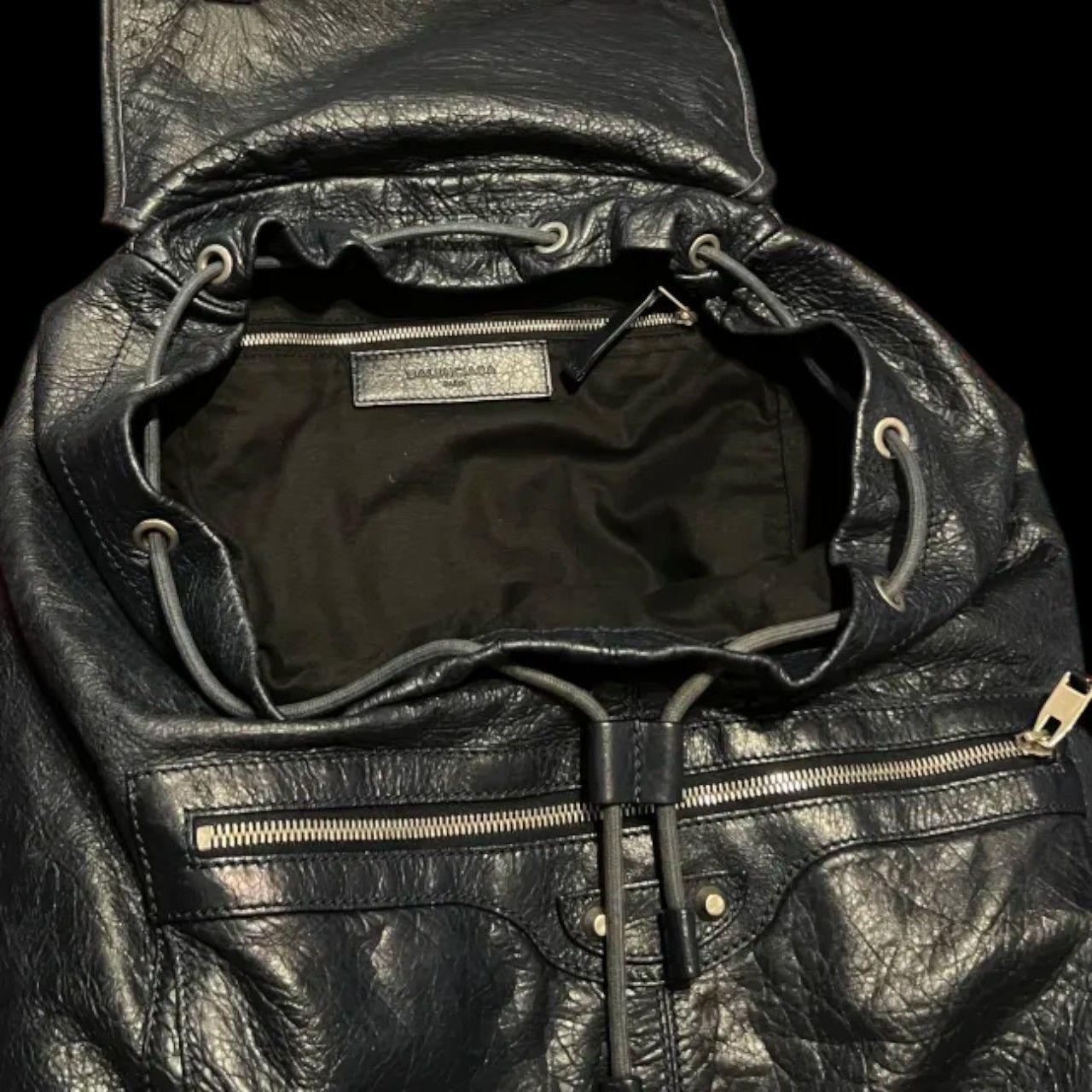 Balenciaga Balenciaga Navy Blue Traveler Backpack Size ONE SIZE - 3 Thumbnail