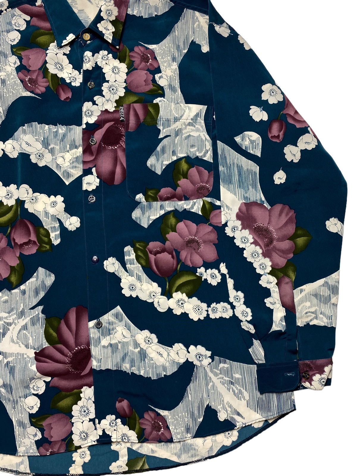 Japanese Brand 1990s Riezza - Floral Button Up Shirt Size US L / EU 52-54 / 3 - 5 Thumbnail
