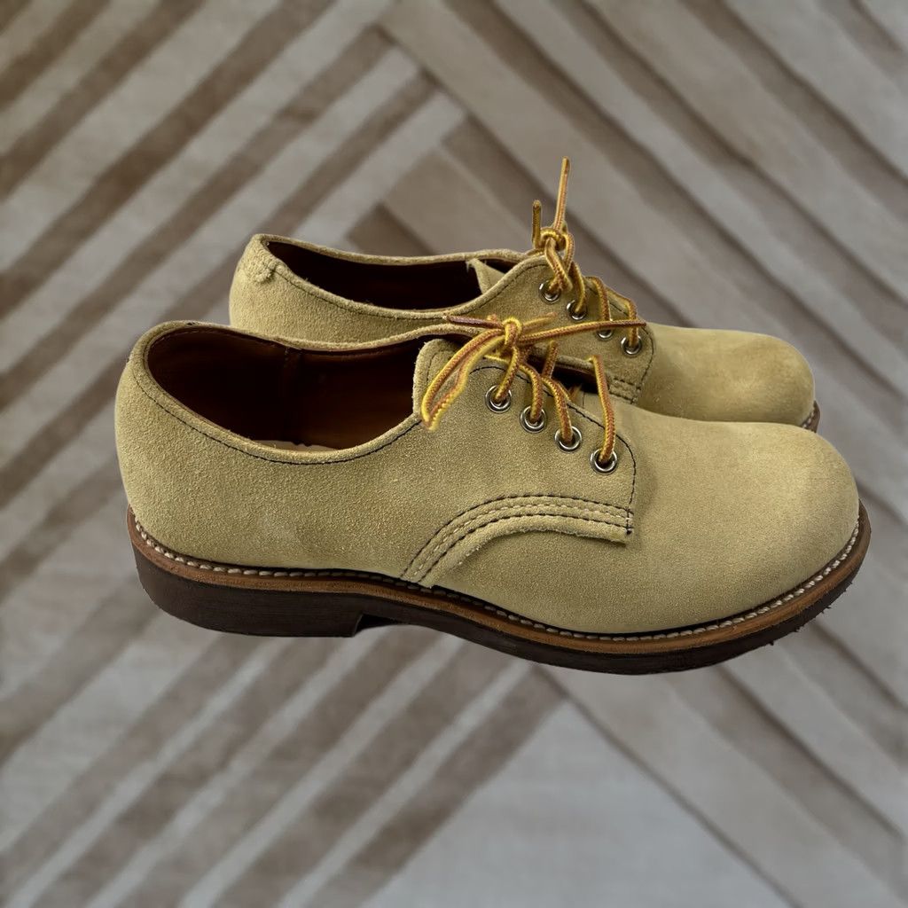 Red Wing Red Wing 8057 Oxford Hawthorne Abilene Roughout Suede Beige Size 7D USA Foreman Boot Leather Lining Moc Toe Workwear Mens Beige Oxfor d? Size US 6 / EU 39 - 1 Thumbnail
