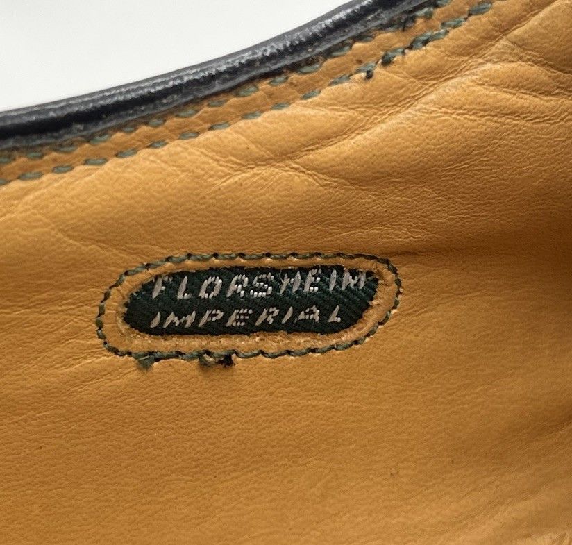 Florsheim Vtg Florsheim Royal Imperial Black Leather Derby Size 6.5 3E Size US 6.5 / EU 39-40 - 10 Thumbnail