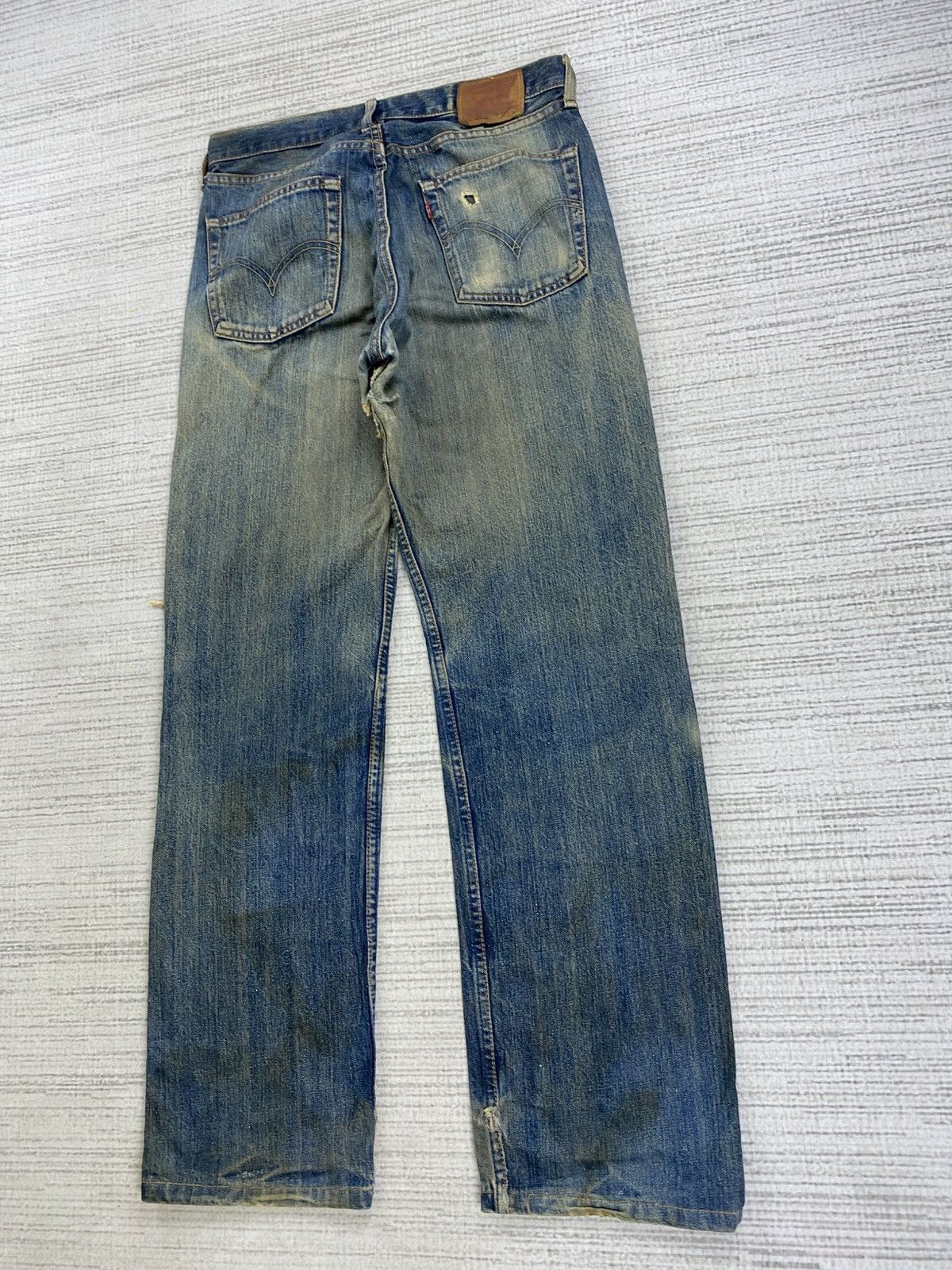Levi's 🔥Vintage 90s Levi’s 503 Distressed Denim Mud Wash Jeans Size US 31 - 6 Thumbnail