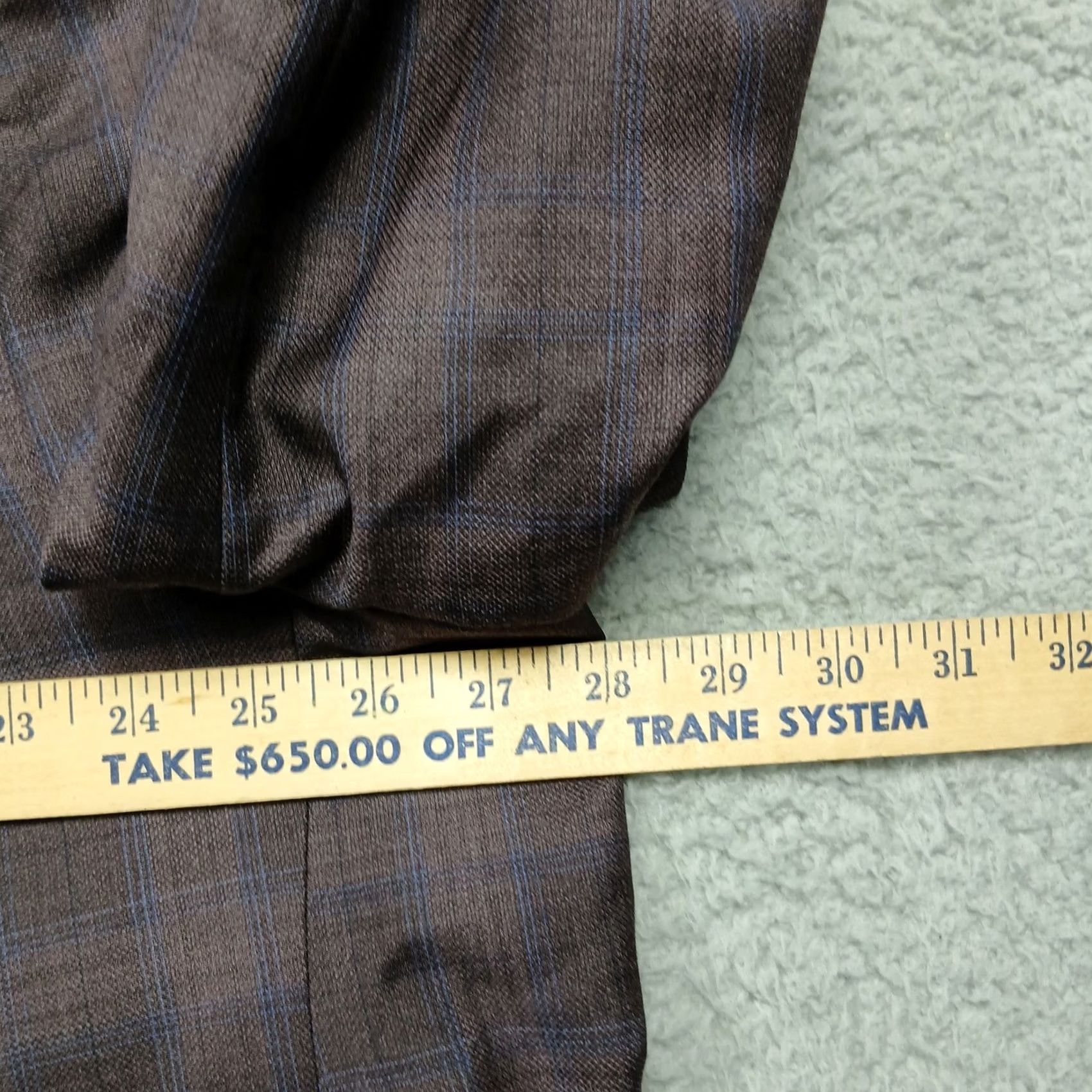 Jack Victor VINTAGE Jack Victor Blazer Sport Coat Brown Plaid 54R Wool Canada Men Size 54R - 7 Thumbnail