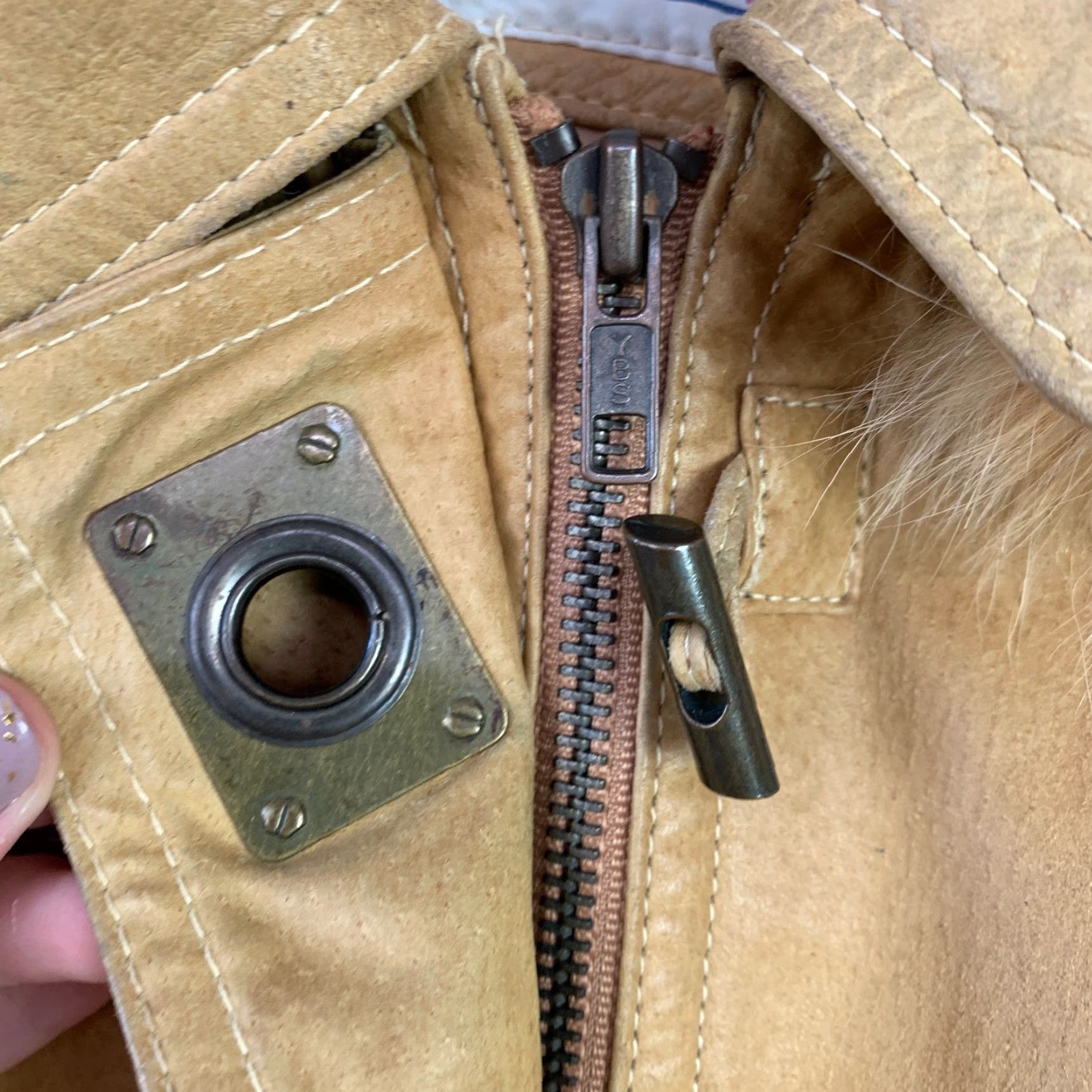 Vintage VINTAGE Arizona Leather Parka Drawstring Waist Fur Hood Jacket Large 1990s Brown Rockabilly Mens Womens Men Womens? Size US L / EU 52-54 / 3 - 5 Thumbnail
