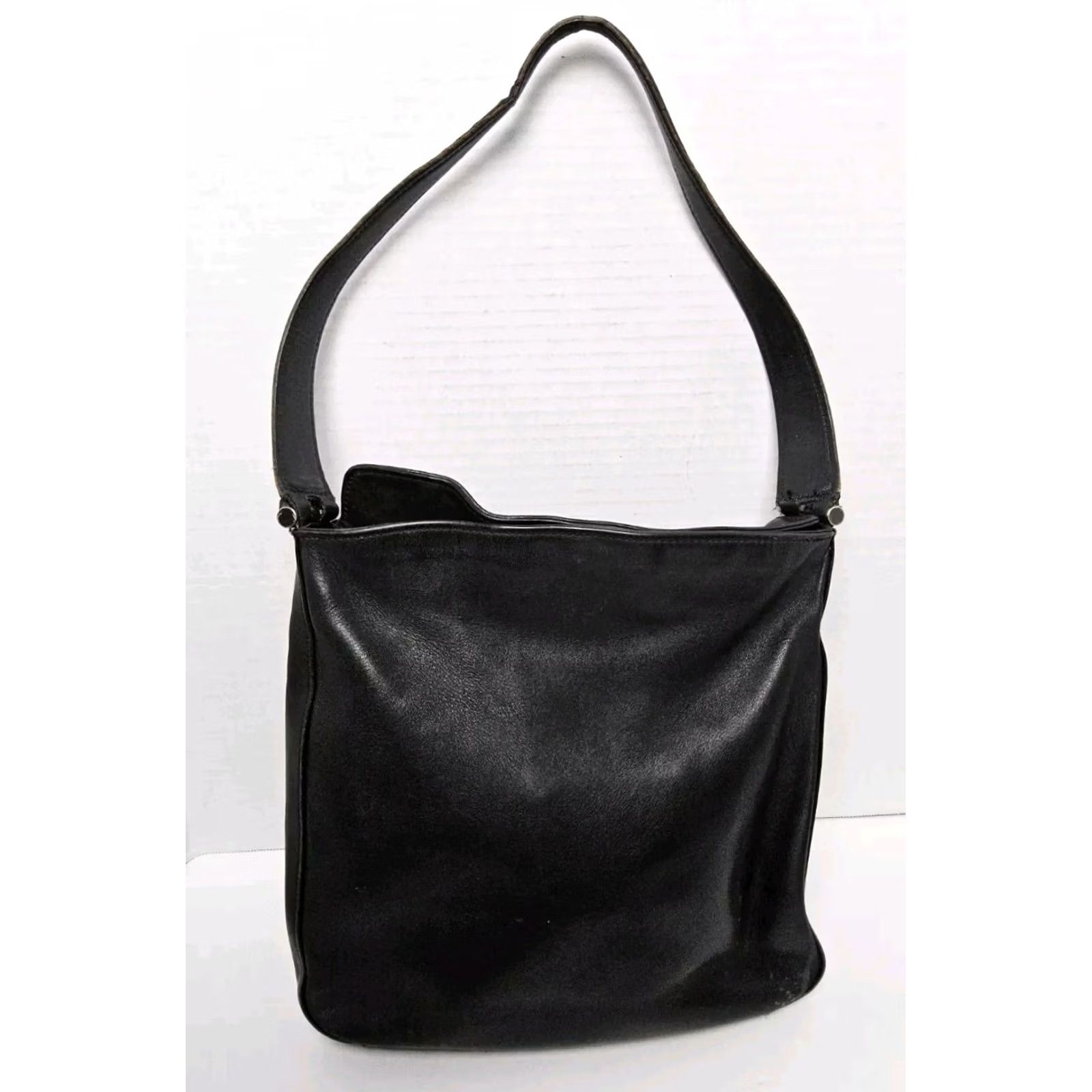 Coach VINTAGE Coach Shoulder Bag Purse Unisex Adults Leather Black 9180 USA 12.5x11.5x3.5 Size ONE SIZE - 2 Thumbnail