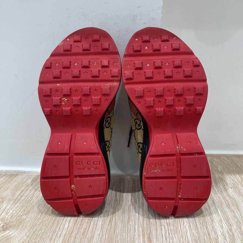 Gucci Gucci Rhyton Canvas Vintage Low-Top Sneakers - Size US 5.5 / EU 38 - 1 Thumbnail