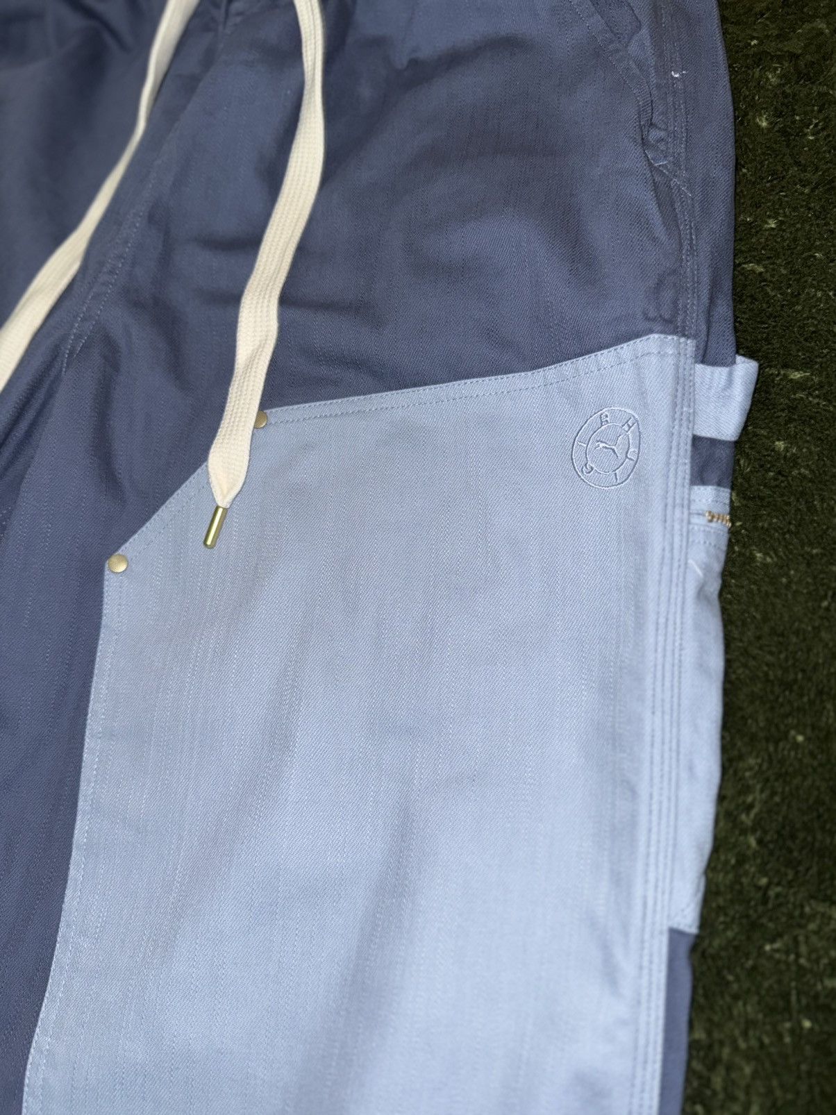 Puma × Rhude [L] PUMA x Rhude rhuigi Heavy Cotton Double Knee Pants Blue Size US 36 / EU 52 - 4 Thumbnail