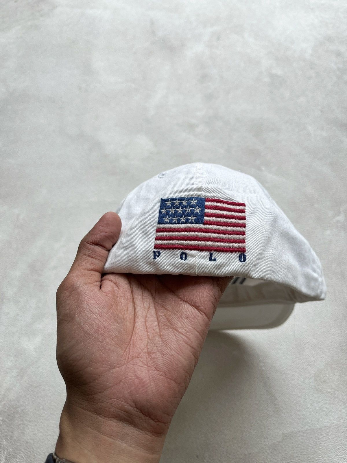 Polo Ralph Lauren Vintage Polo Ralph Lauren Snapback White Size 30 - 3 Thumbnail