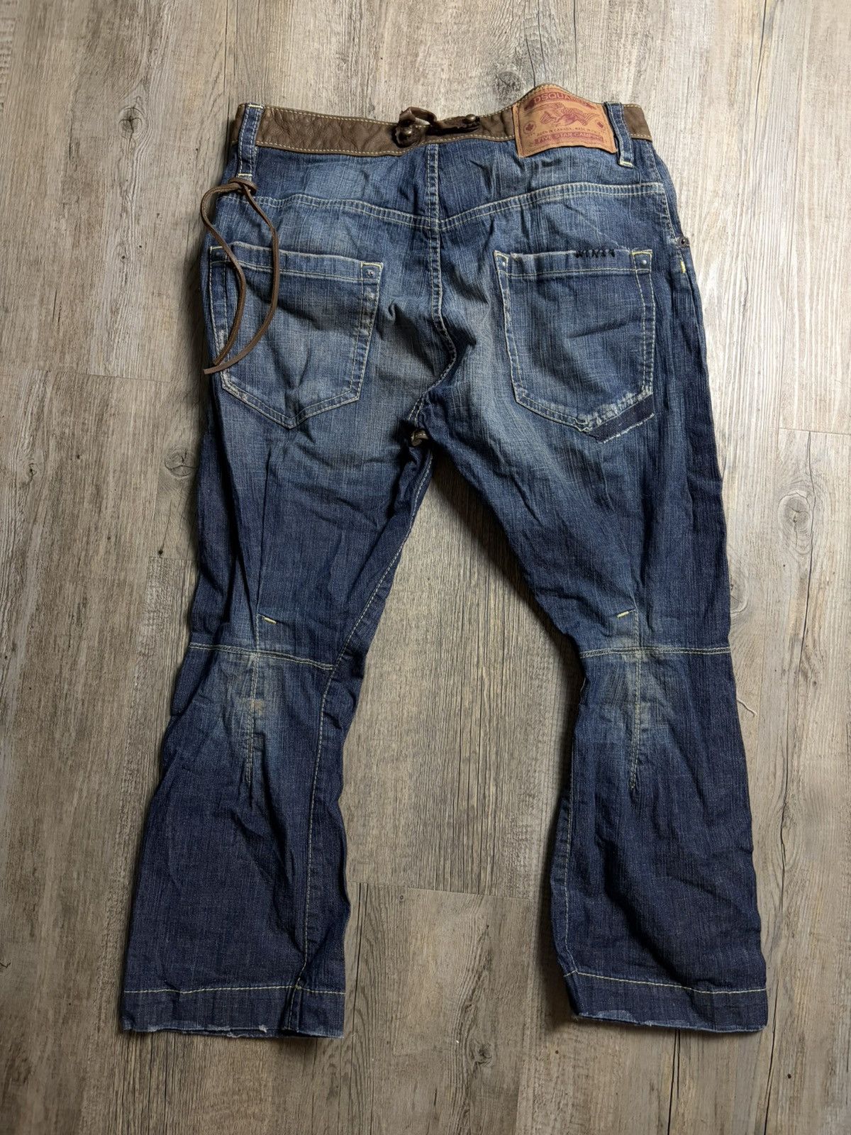 Dsquared2 2006 dsquared leather waist denim jeans Size 28" / US 6 / IT 42 - 2 Thumbnail