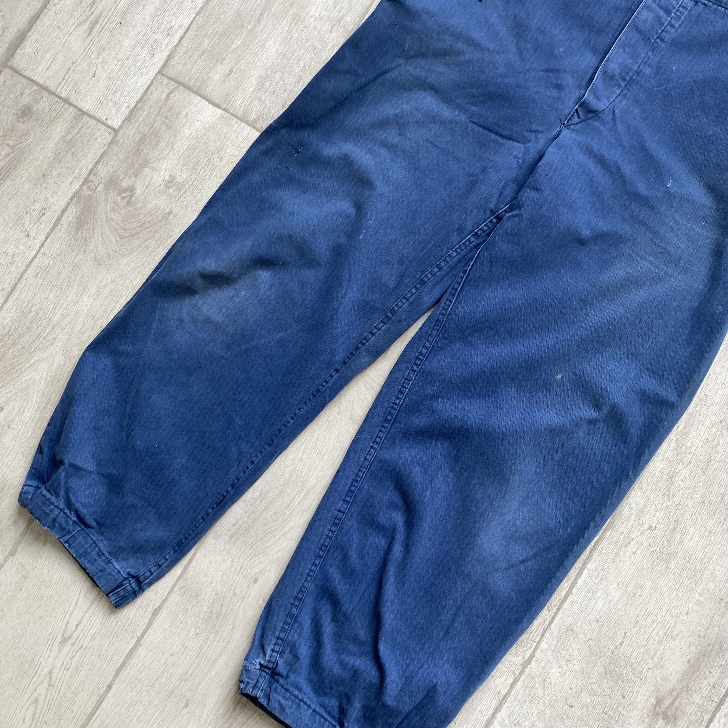 Le Laboureur ⚙️ Vintage 80s Faded Safor French Coverall Worker jumpsuit Size US 32 / EU 48 - 12 Thumbnail