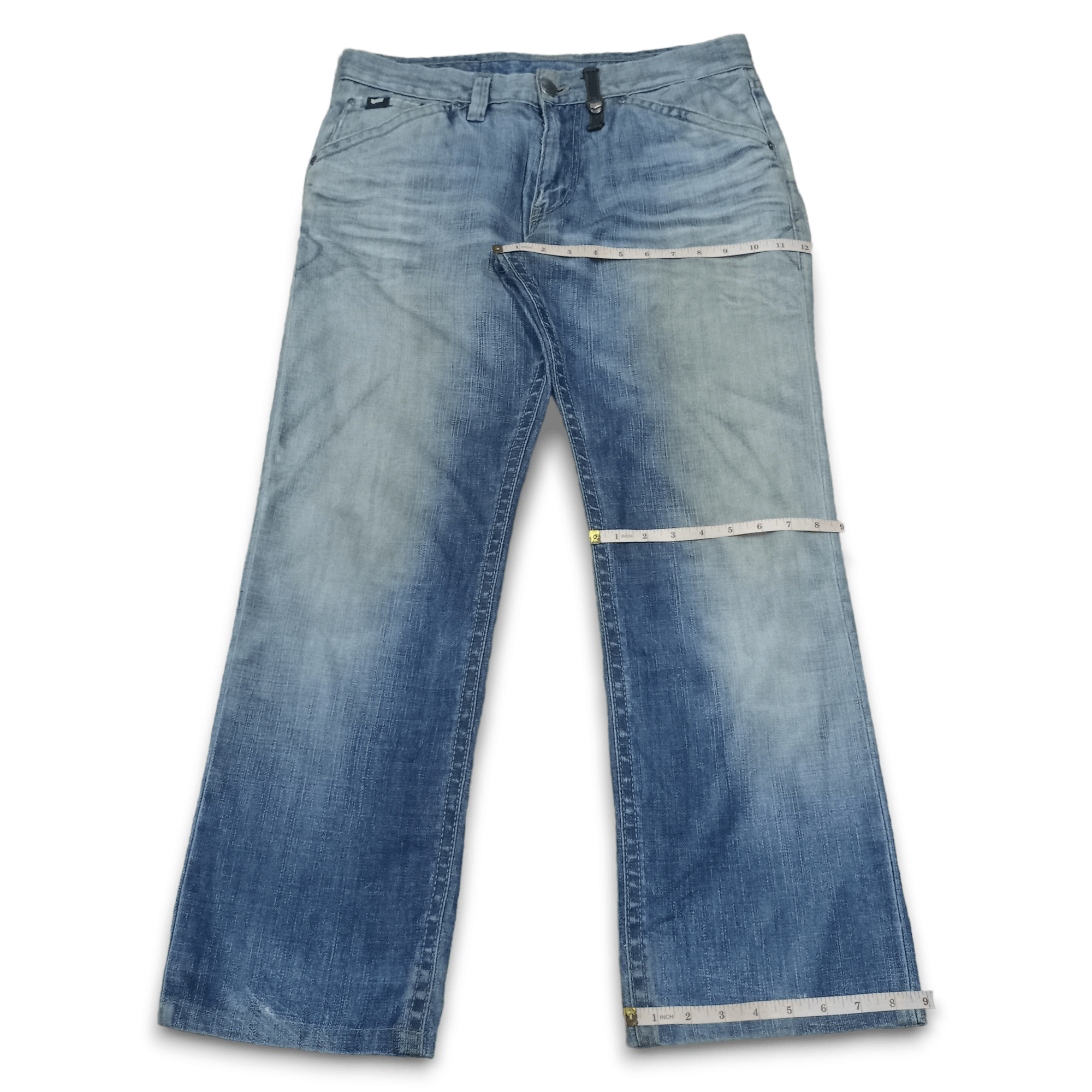 Japanese Brand SALES🔥Vintage Japanese Brand Blue Wash Distress Baggy Jeans Size US 34 / EU 50 - 11 Thumbnail