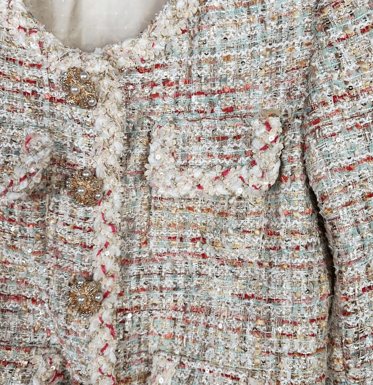 Japanese Brand Tweed Blazer Jacket Size M / US 6-8 / IT 42-44 - 4 Thumbnail