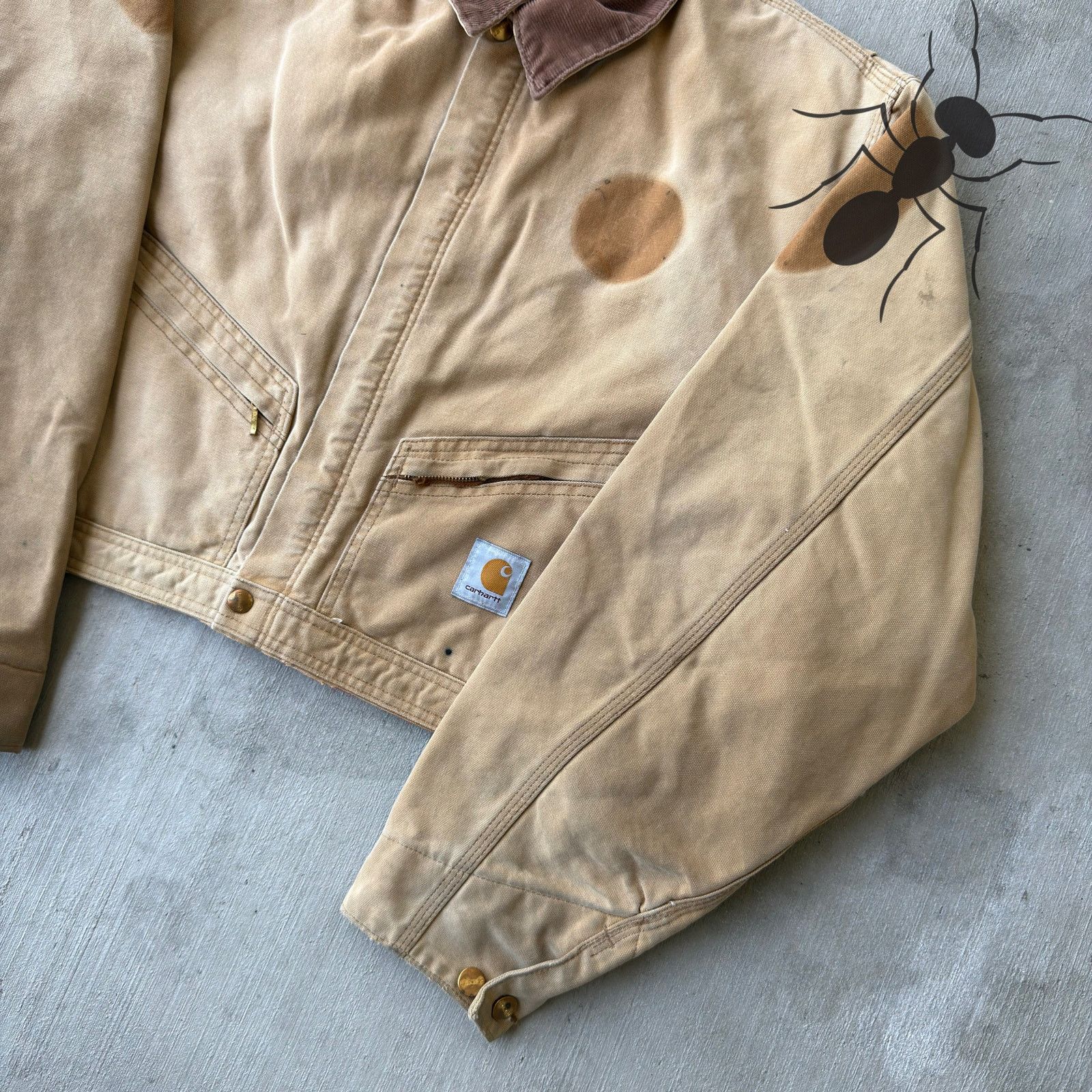 Carhartt × Vintage Carhartt brown cropped Detroit style work wear jacket Size US L / EU 52-54 / 3 - 4 Thumbnail