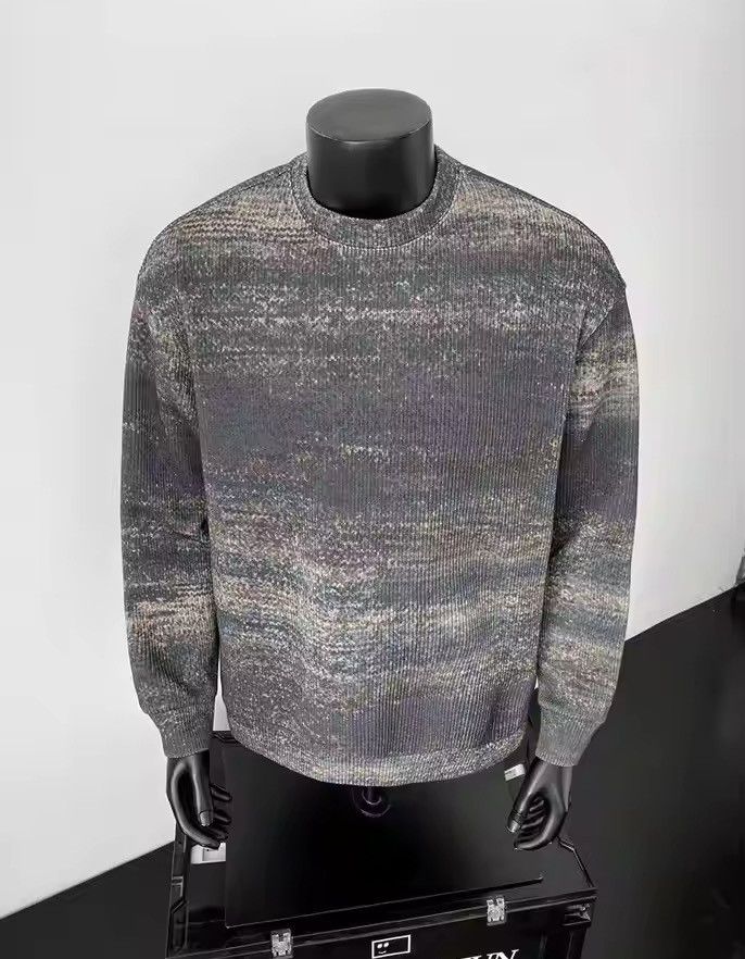 Japanese Brand Contrast Color Round Neck Loose Sweatshirt Size US XXL / EU 58 / 5 - 1 Thumbnail