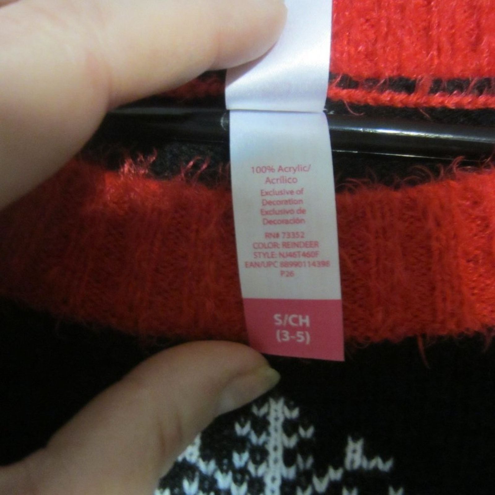 Other Ugly Christmas Sweater Dress Black Red Rudolph Reindeer Size S / US 4 / IT 40 - 8 Thumbnail