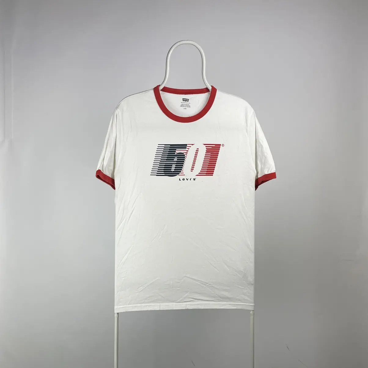Levi's Levis 501 T-shirt casual box logo size Large Size US L / EU 52-54 / 3 - 1 Thumbnail
