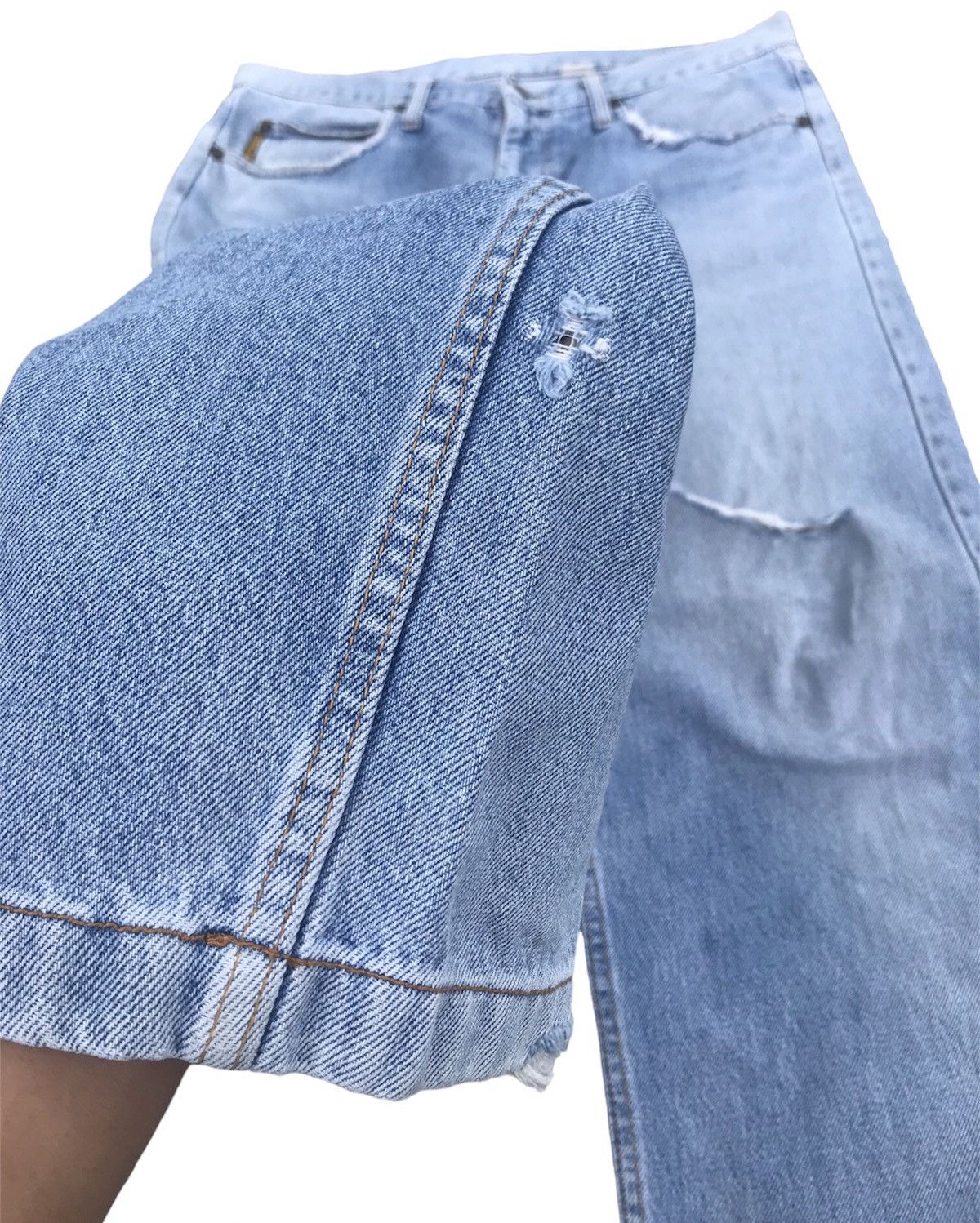 Armani × Giorgio Armani × Vintage Vintage Distressed Armani Jeans Made in Italy Denim Size US 34 / EU 50 - 9 Thumbnail