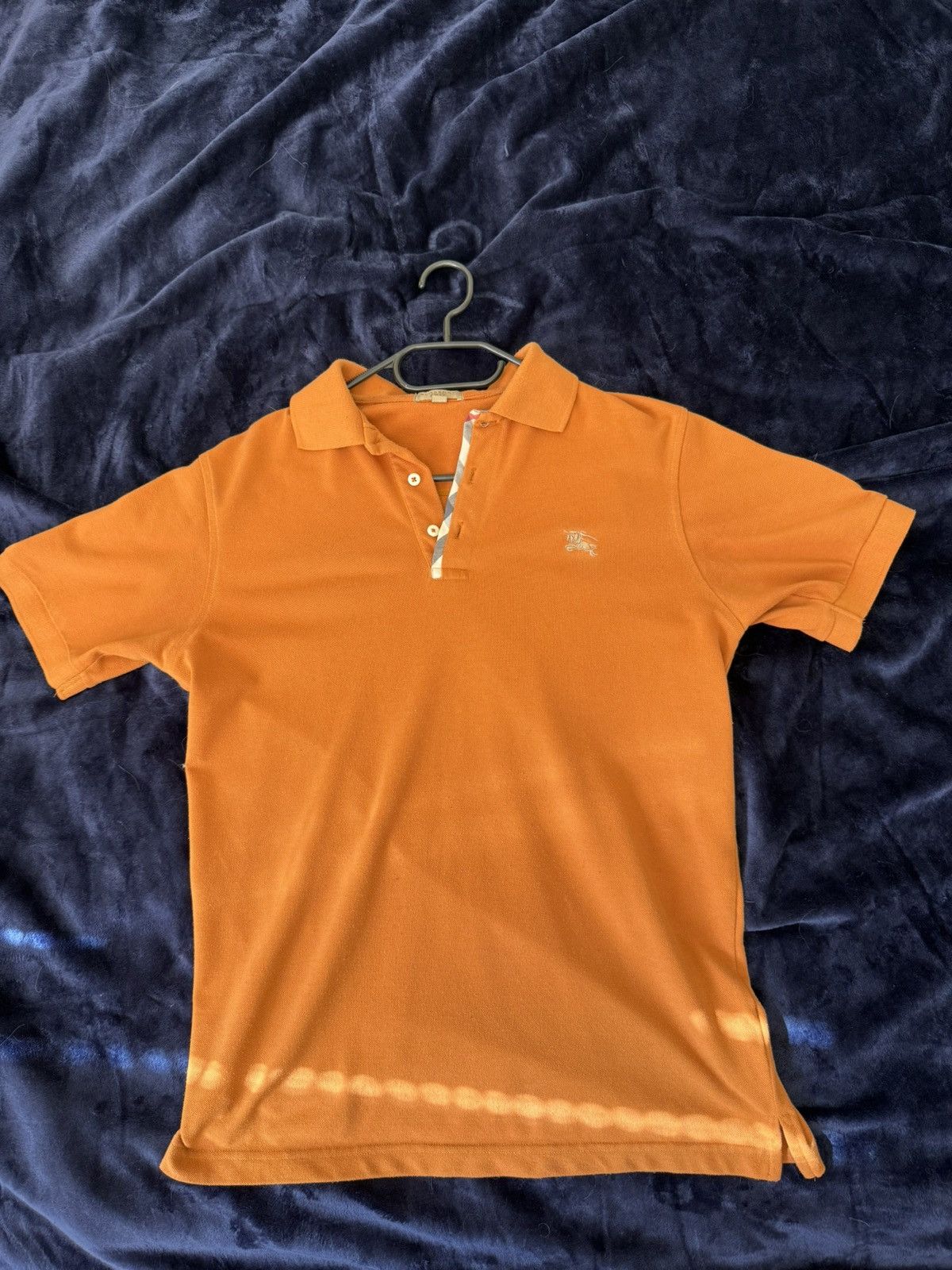 Burberry × Vintage Vintage Burberry Orange Polo Shirt – Knight Logo – Size L Size US L / EU 52-54 / 3 - 1 Thumbnail