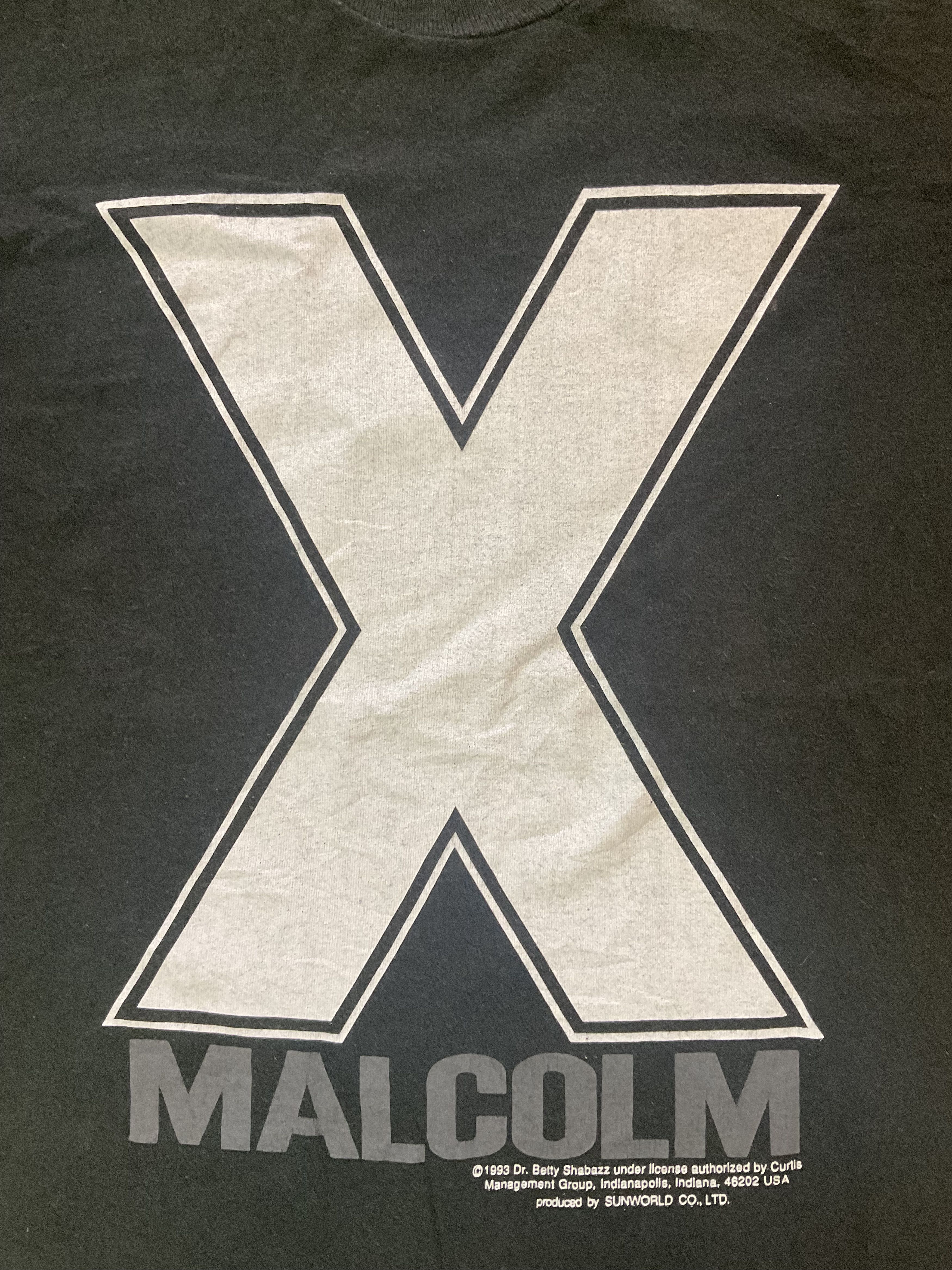 Fruit Of The Loom Vintage 90s Malcolm X T-Shirt 1993 Betty Shabazz Betty X Size US L / EU 52-54 / 3 - 2 Thumbnail