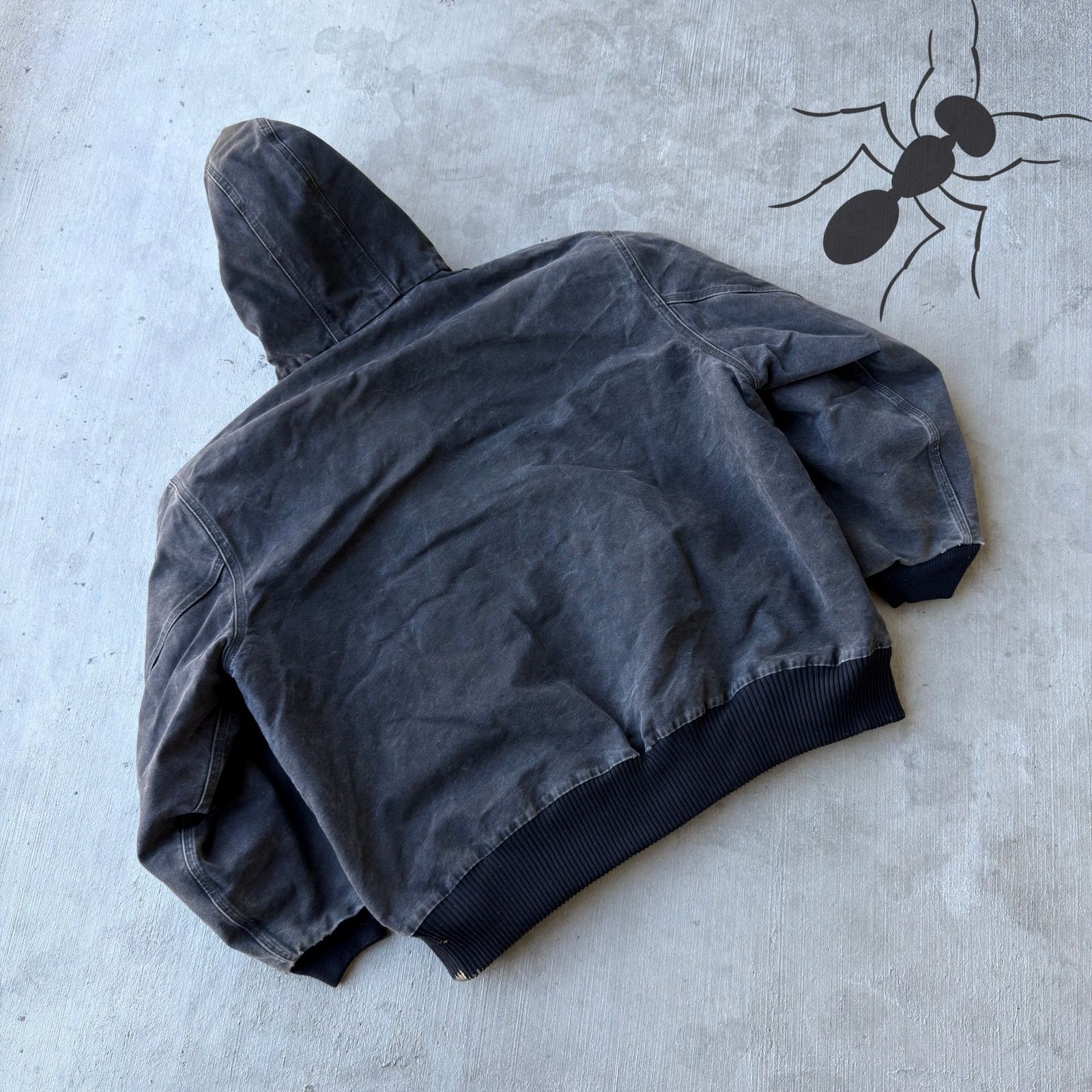 Carhartt × Vintage Carhartt J130 black hooded work wear jacket Size US XXL / EU 58 / 5 - 6 Thumbnail