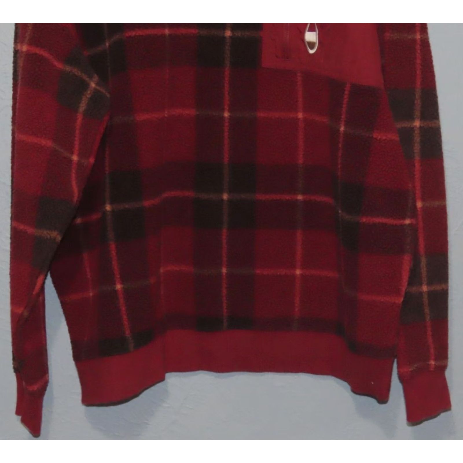 Champion Champion Sherpa Fleece Pullover Men’s 2XL Red Pullover Zipper Logo Long Sleeve Collared Sweatshirt Casual Winter Fall Spring 2XL Mens Size US XXL / EU 58 / 5 - 2 Thumbnail