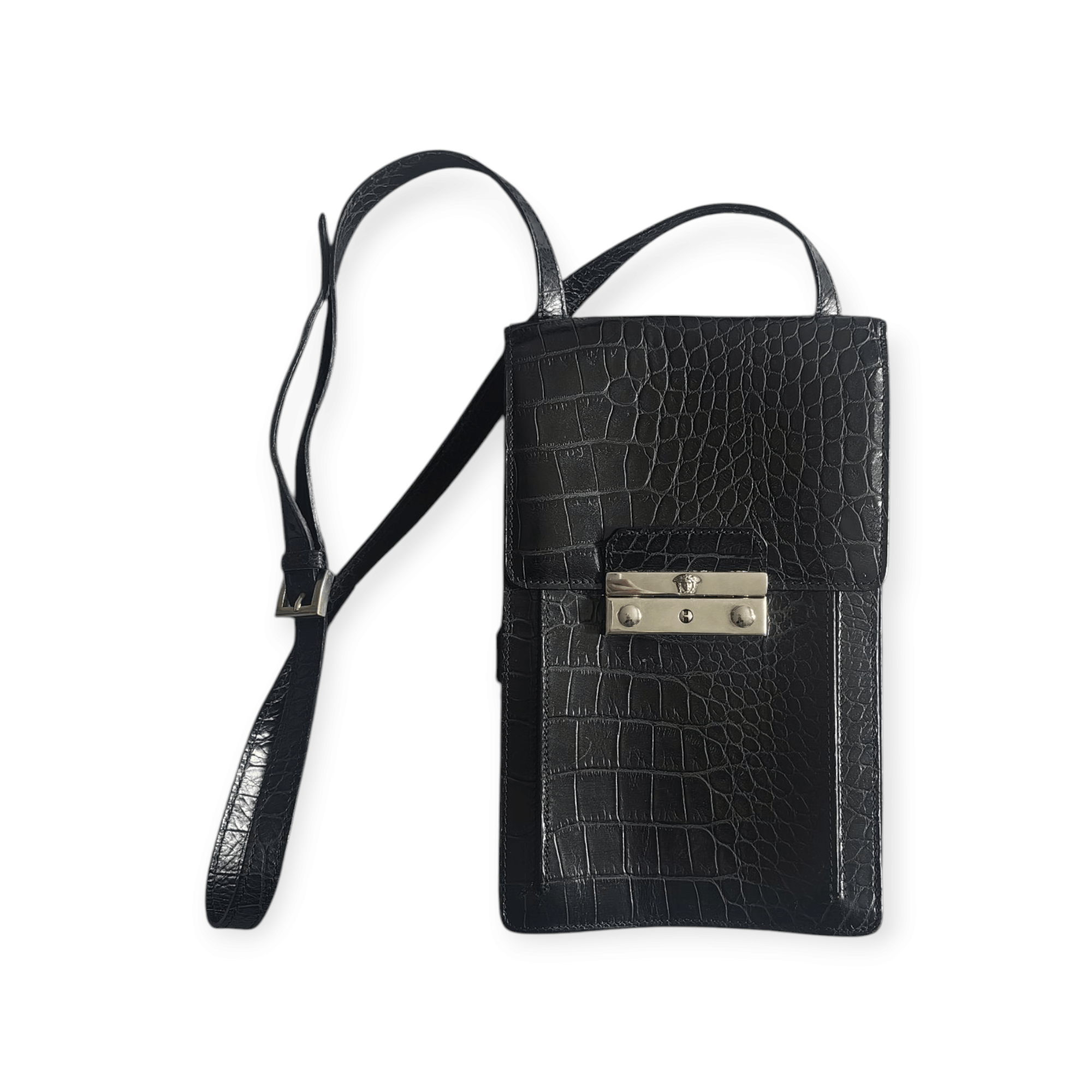 Versace Versace Croco Y2K Cross Body Bag Size ONE SIZE - 1 Thumbnail