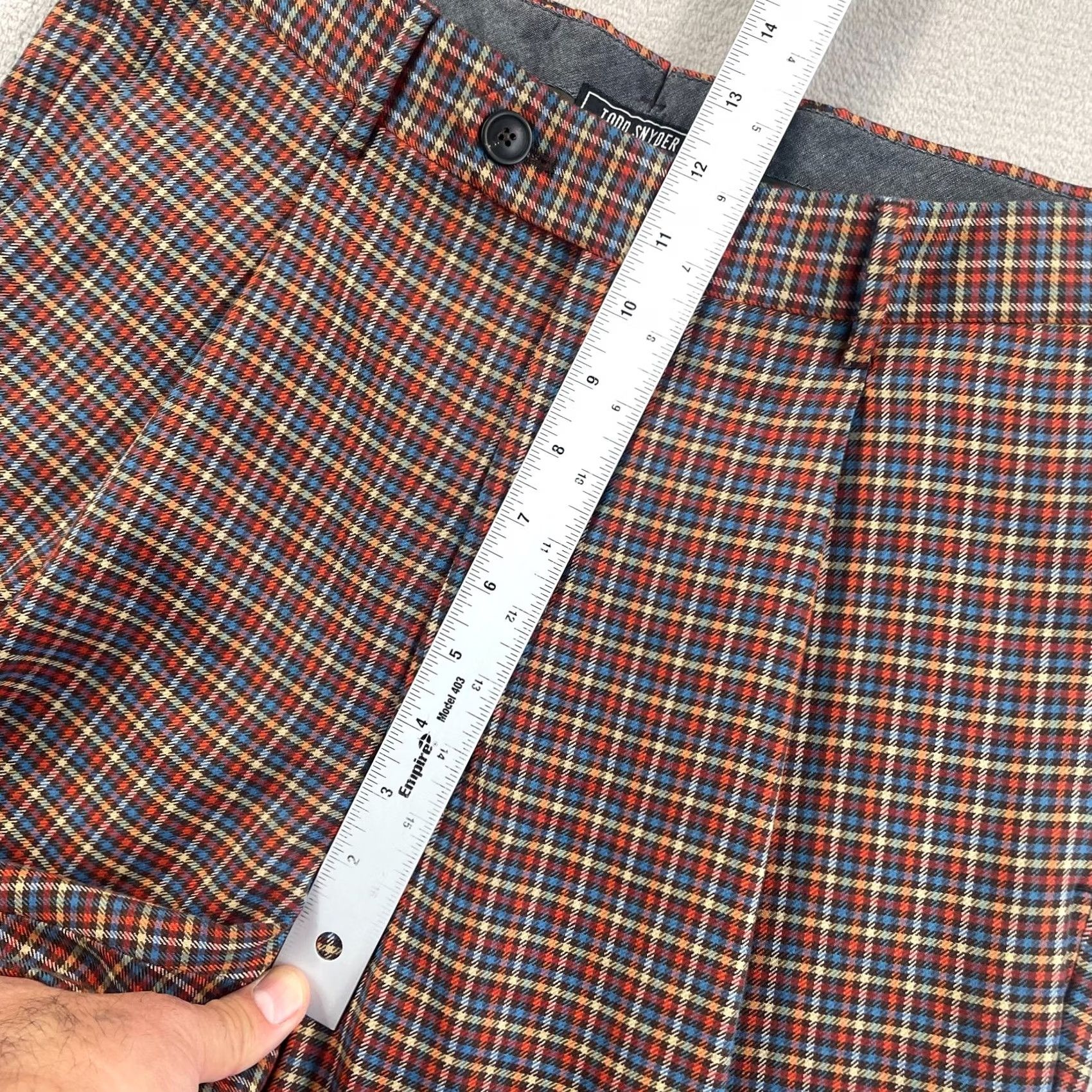 Todd Snyder Todd Snyder Tab Trousers Men 30x29 Multi Plaid Wool Blend Pleated Cuffed NWOT Size US 30 / EU 46 - 7 Thumbnail