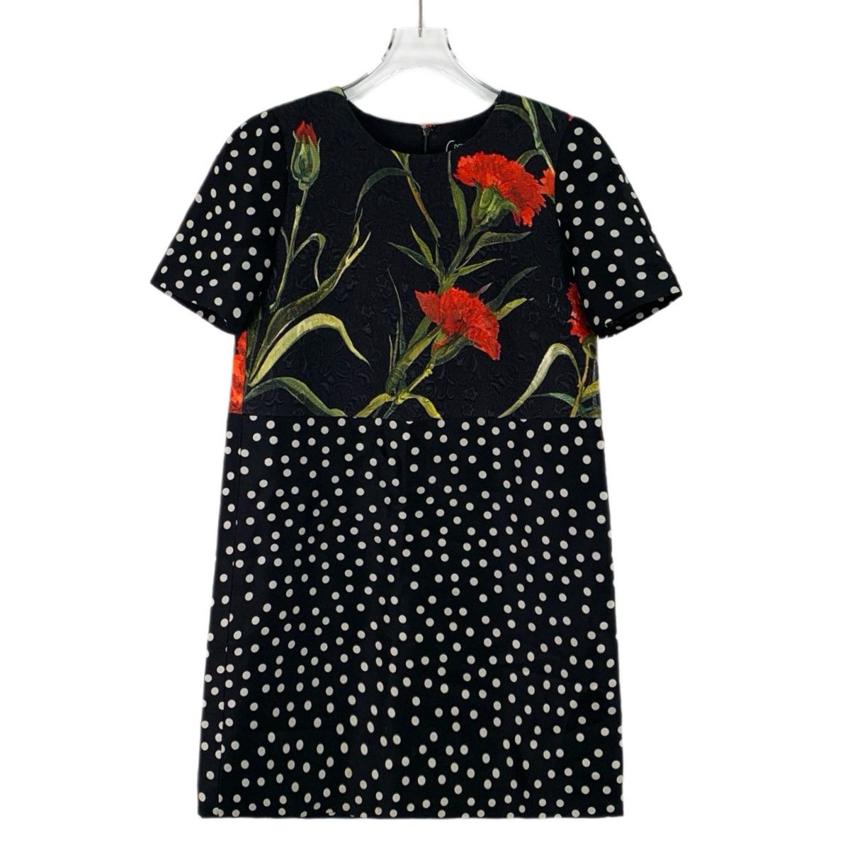 Dolce & Gabbana Dolce & Gabbana Polka Dot Printed Silk Dress K26WX Size L / US 10 / IT 46 - 1 Thumbnail