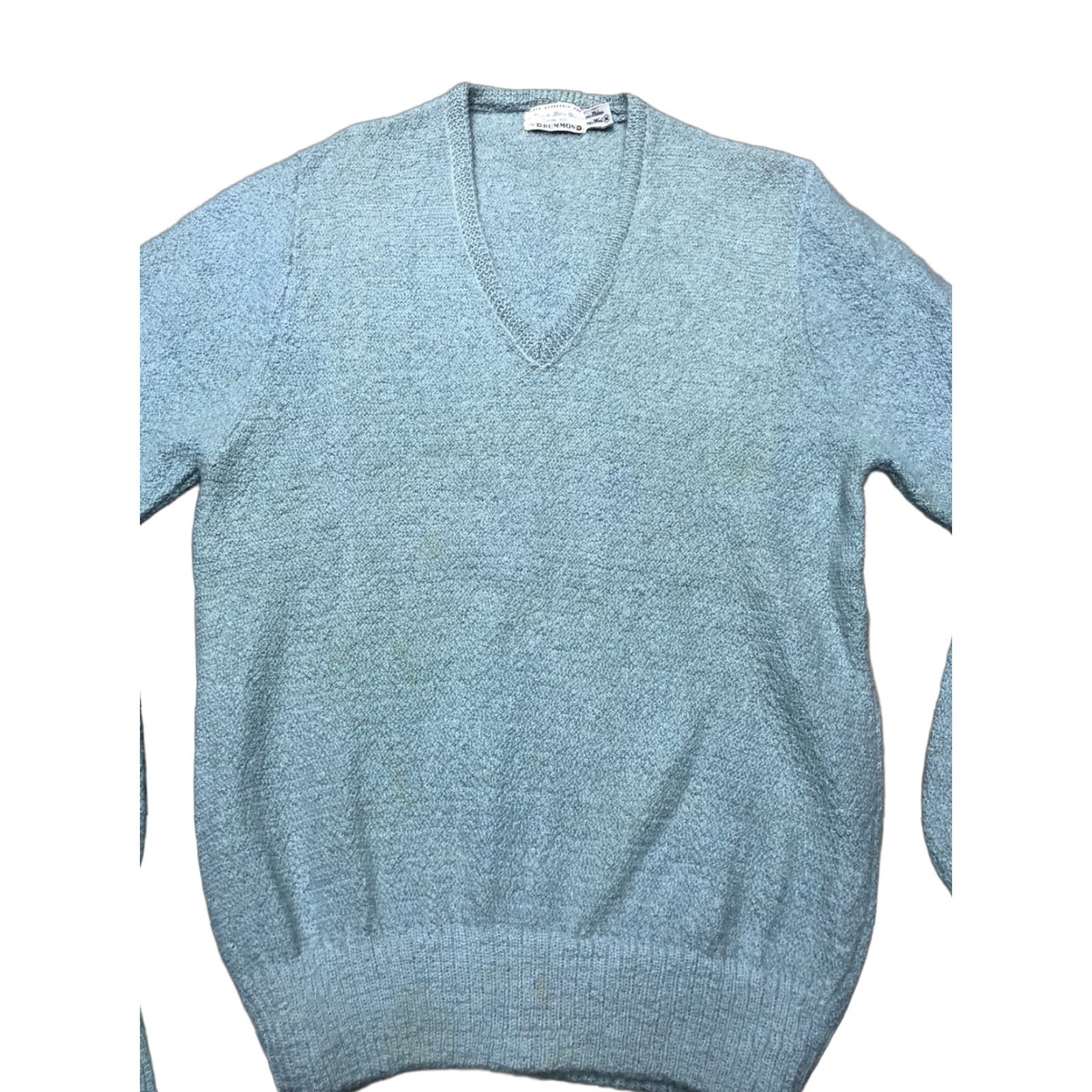 Vintage VINTAGE Mohair Sweater Drummond 1960s 75% Mohair Lansing Wool Medium Light Blue Women/Men? Size US M / EU 48-50 / 2 - 1 Thumbnail