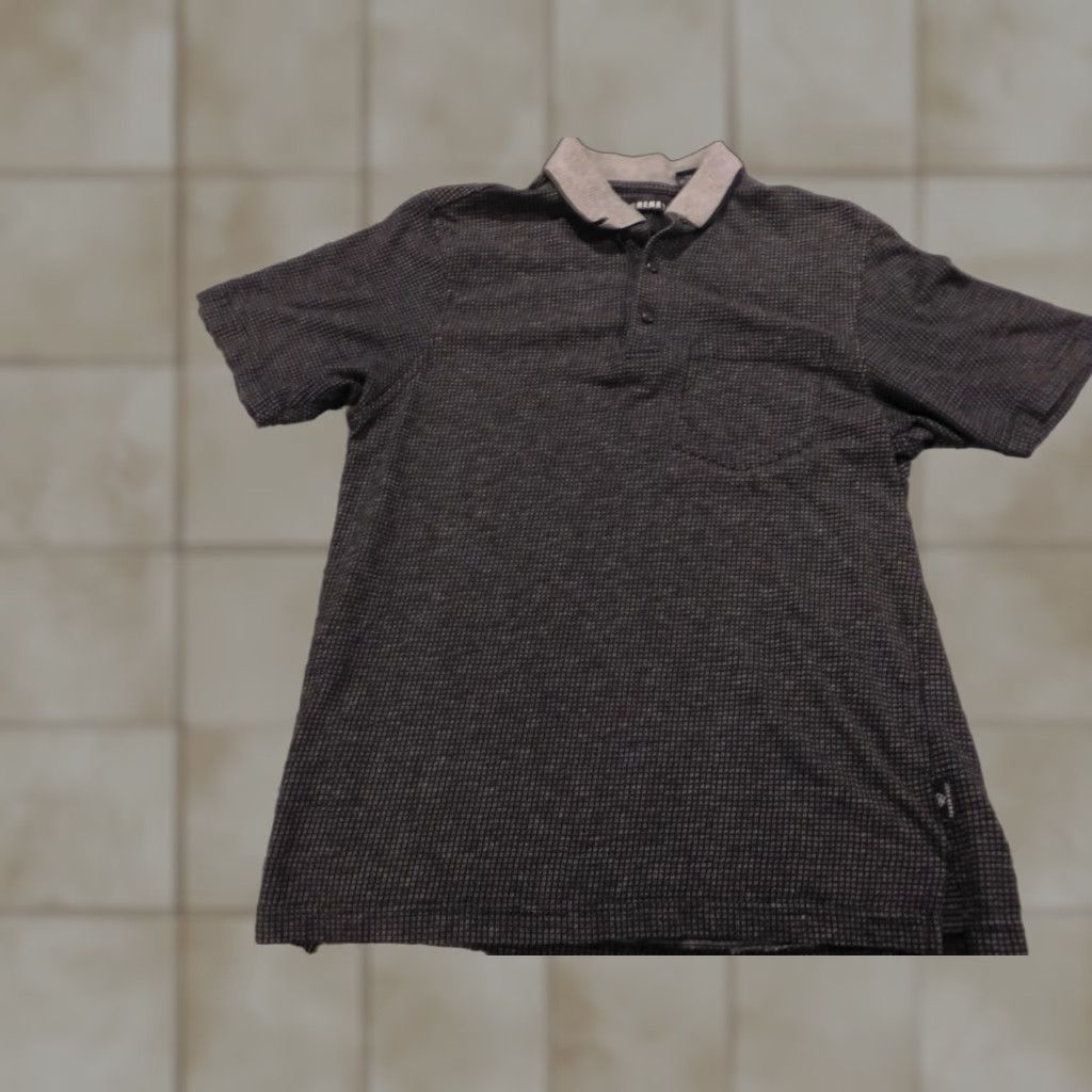 Vintage John Henry Mens Polo Shirt S Beige Floral Button Classic Knit Cotton Short Sleeve Golf Izod Model Izod Regular Mens Size US S / EU 44-46 / 1 - 1 Thumbnail
