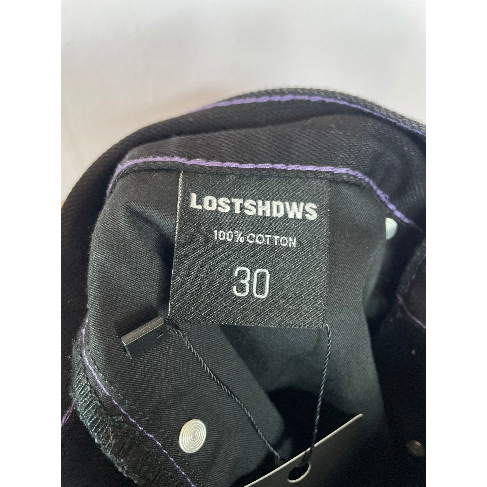 Other LOSTSHDWS Black & Purple Jeans Size US 30 / EU 46 - 3 Thumbnail