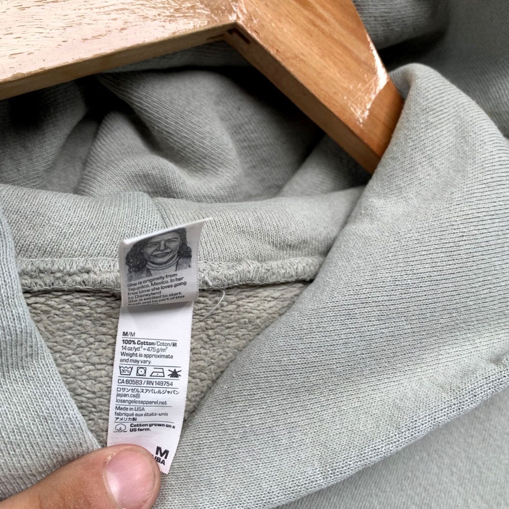Los Angeles Apparel Los Angeles Apparel Hoodie Mens Medium Sage Green Heavy Fleece 14oz USA Size US M / EU 48-50 / 2 - 4 Thumbnail
