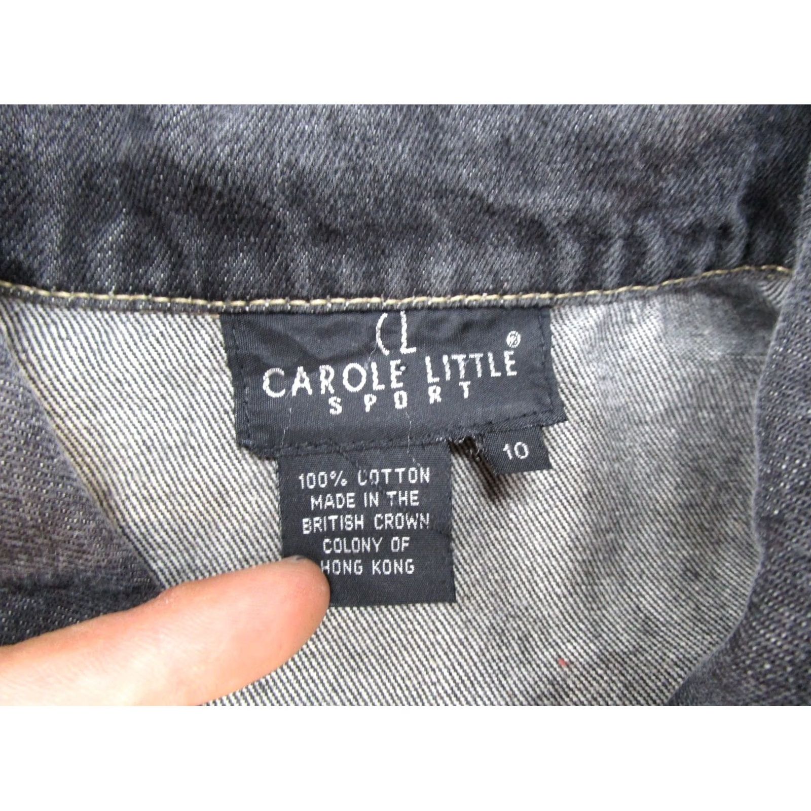 Vintage VINTAGE Carole Little Jacket Women's Denim Patchwork Boho Chic Read Size L / US 10 / IT 46 - 2 Thumbnail