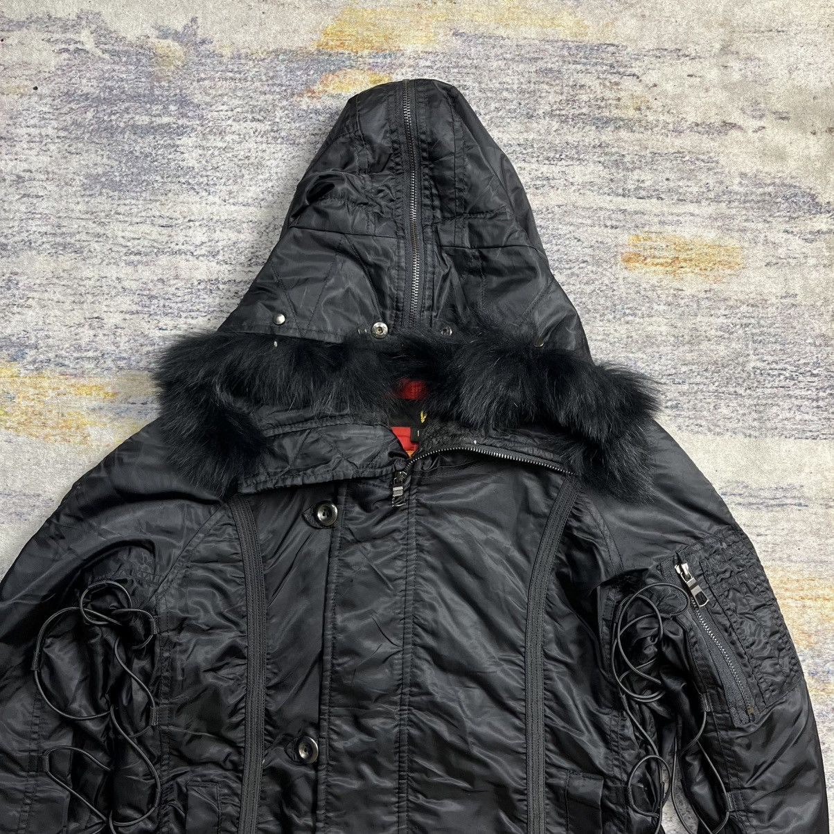 14th Addiction Back vintage bondage side lace fur bomber jacket vkei style Size US S / EU 44-46 / 1 - 5 Thumbnail
