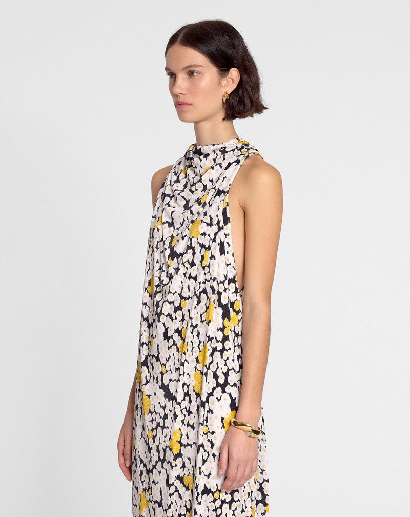 Lanvin o1y0326 Midi Dress in Multicolor Size L / US 10 / IT 46 - 3 Thumbnail