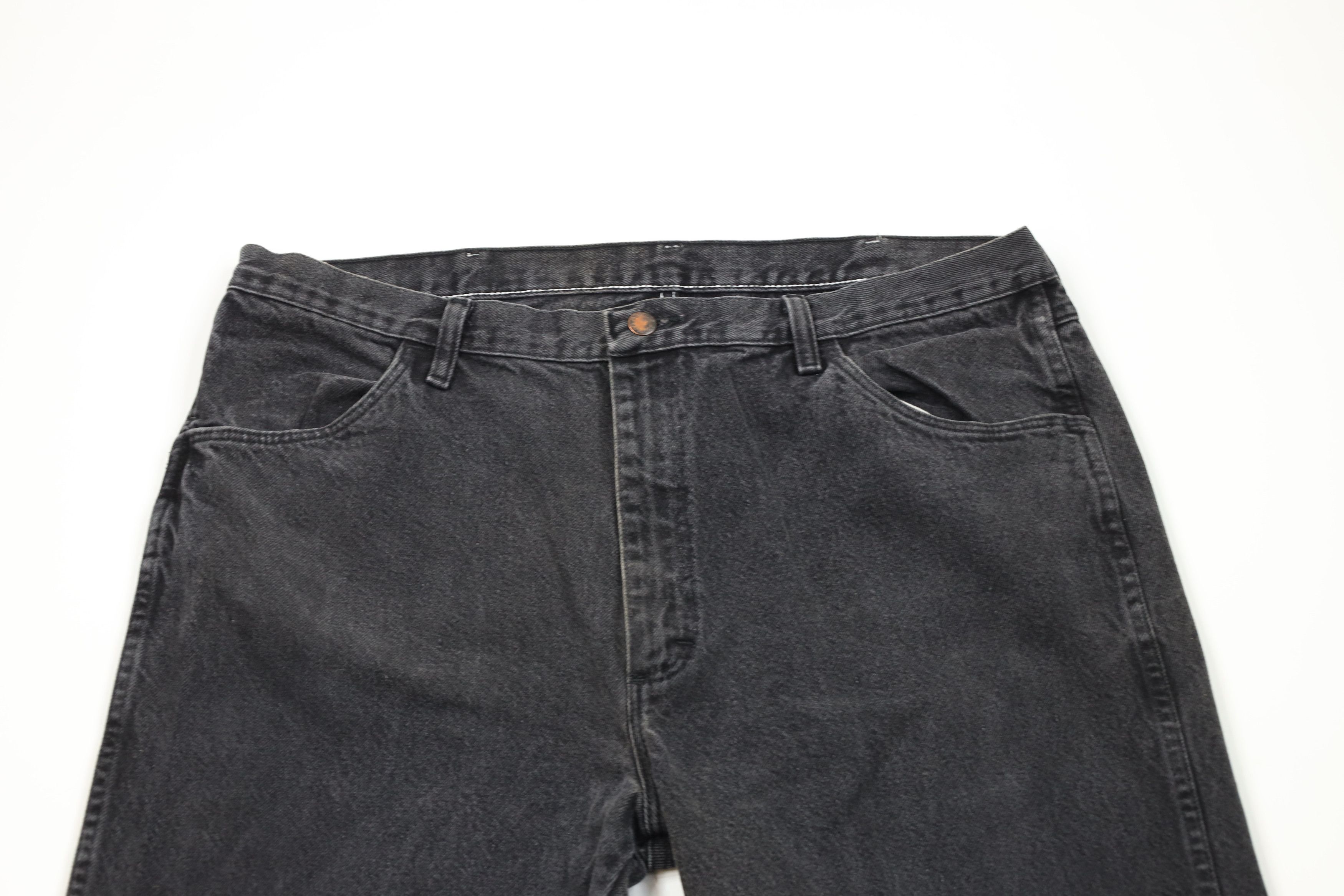 Vintage Vintage 90s Y2K Streetwear Straight Leg Denim Jeans Black Size US 40 / EU 56 - 2 Thumbnail