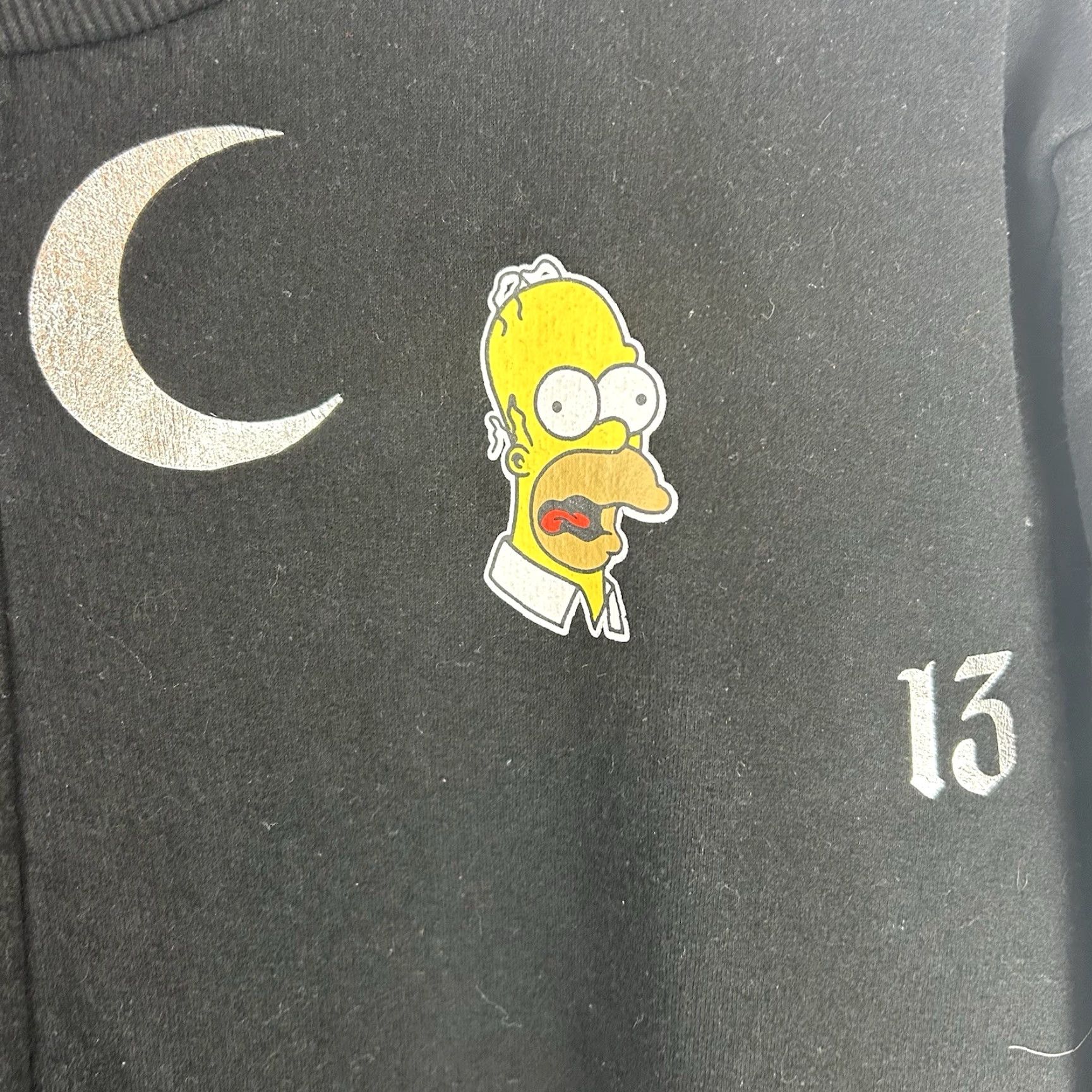 Vintage VINTAGE The Simpsons Sweatshirt Men's M Black Burping Homer Duff Beer Half AOP Graphic Print Crew Neck Long Sleeve Pullover Regular Fit Size US M / EU 48-50 / 2 - 4 Thumbnail