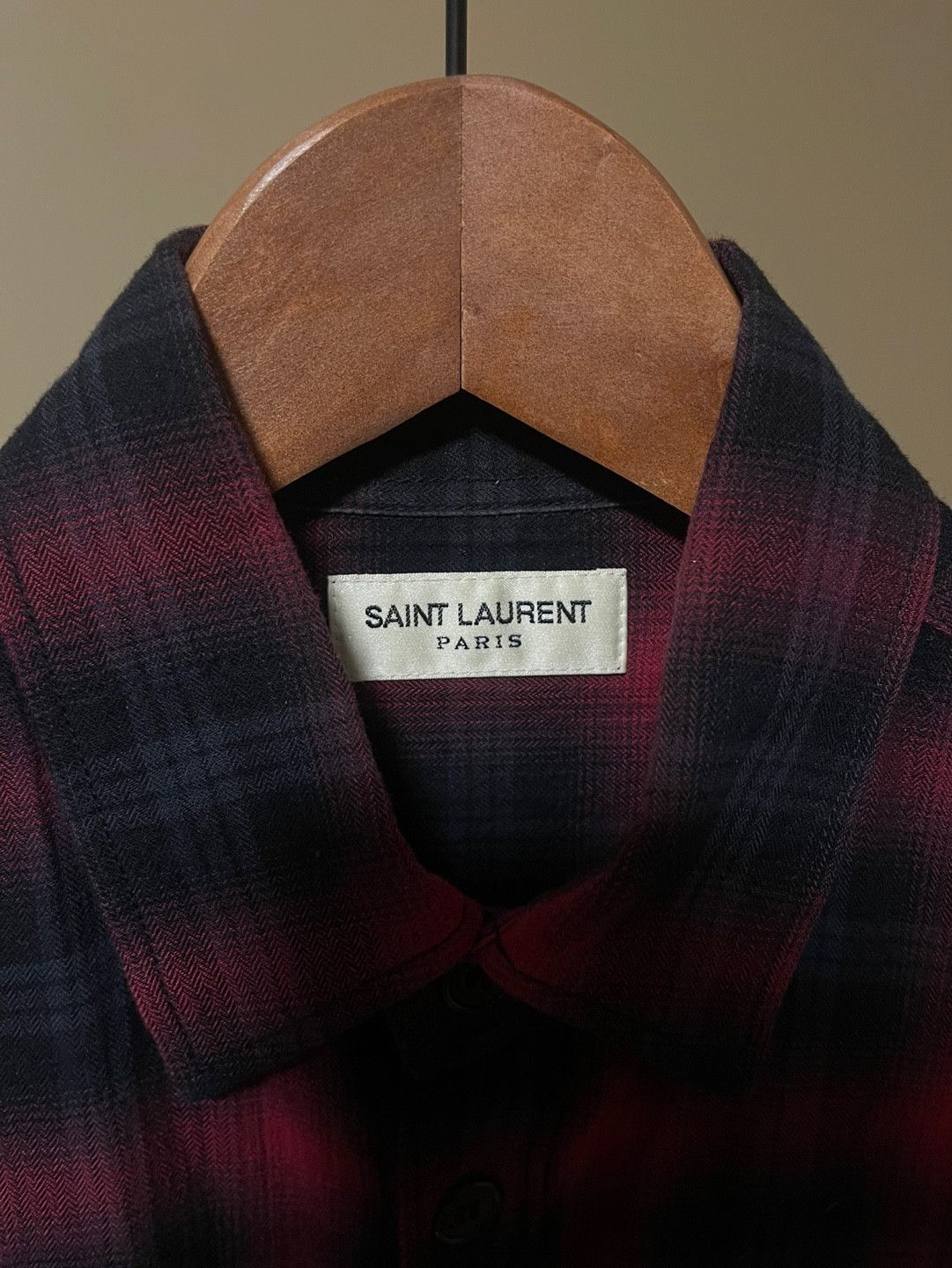 Saint Laurent Paris Saint Laurent Raw-Edge Flannel Shirt Size US XS / EU 42 / 0 - 3 Thumbnail