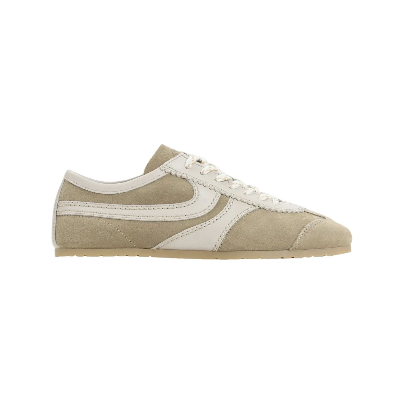 DRIES VAN NOTEN Women's Beige Suede Sneakers New & Authentic