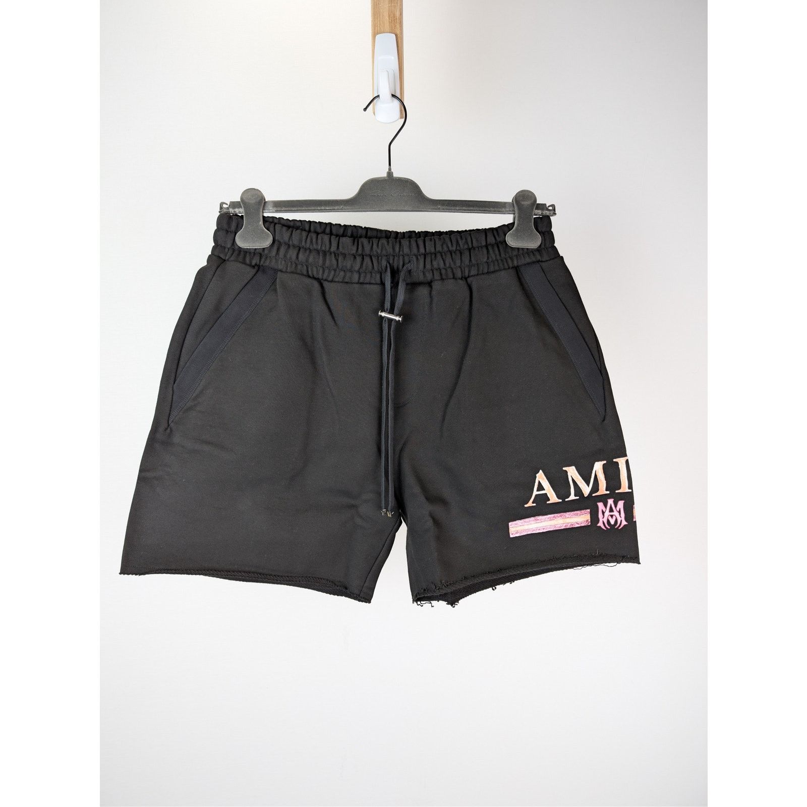 Amiri o1rshd1 MA Watercolor Bar Sweatshort in Black Size US 30 / EU 46 - 2 Thumbnail