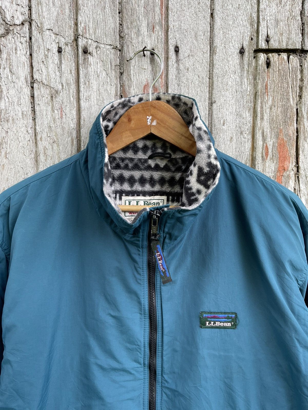 L.L. Bean Vintage L.L. Bean Teal Warm-Up Jacket – Fleece Lined 90s Size US M / EU 48-50 / 2 - 2 Thumbnail