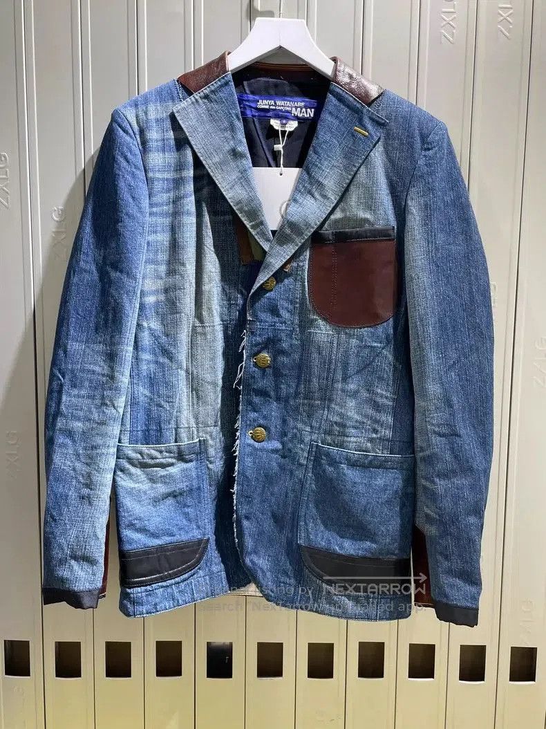 Junya Watanabe Junya Watanabe Denim Leather Blazer. Size US S / EU 44-46 / 1 - 2 Thumbnail