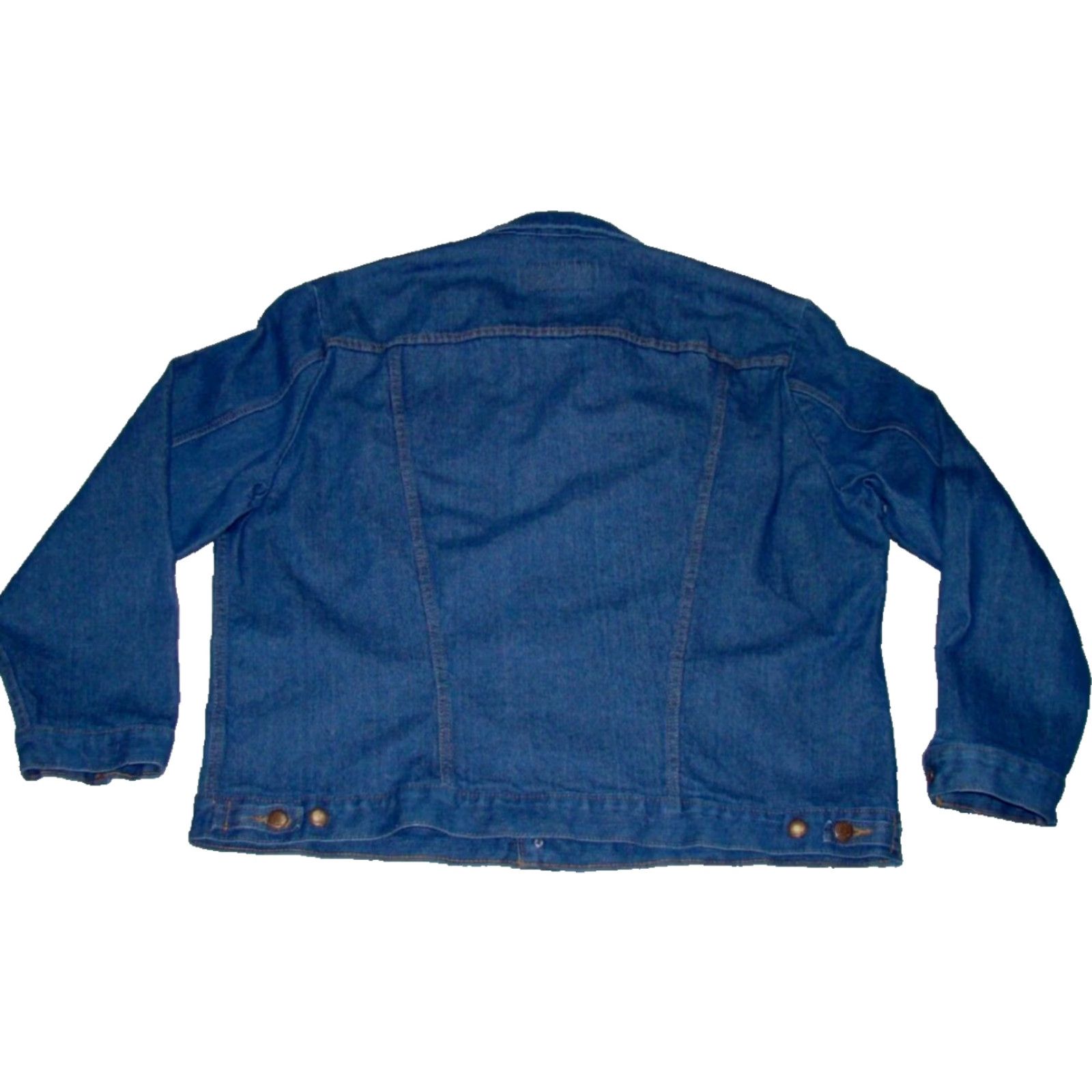 Wrangler Wrangler XL Blue Denim Dark Wash Cotton Trucker Western Jean Jacket Mens Regular Jacket Size US 36 / EU 52 - 4 Thumbnail