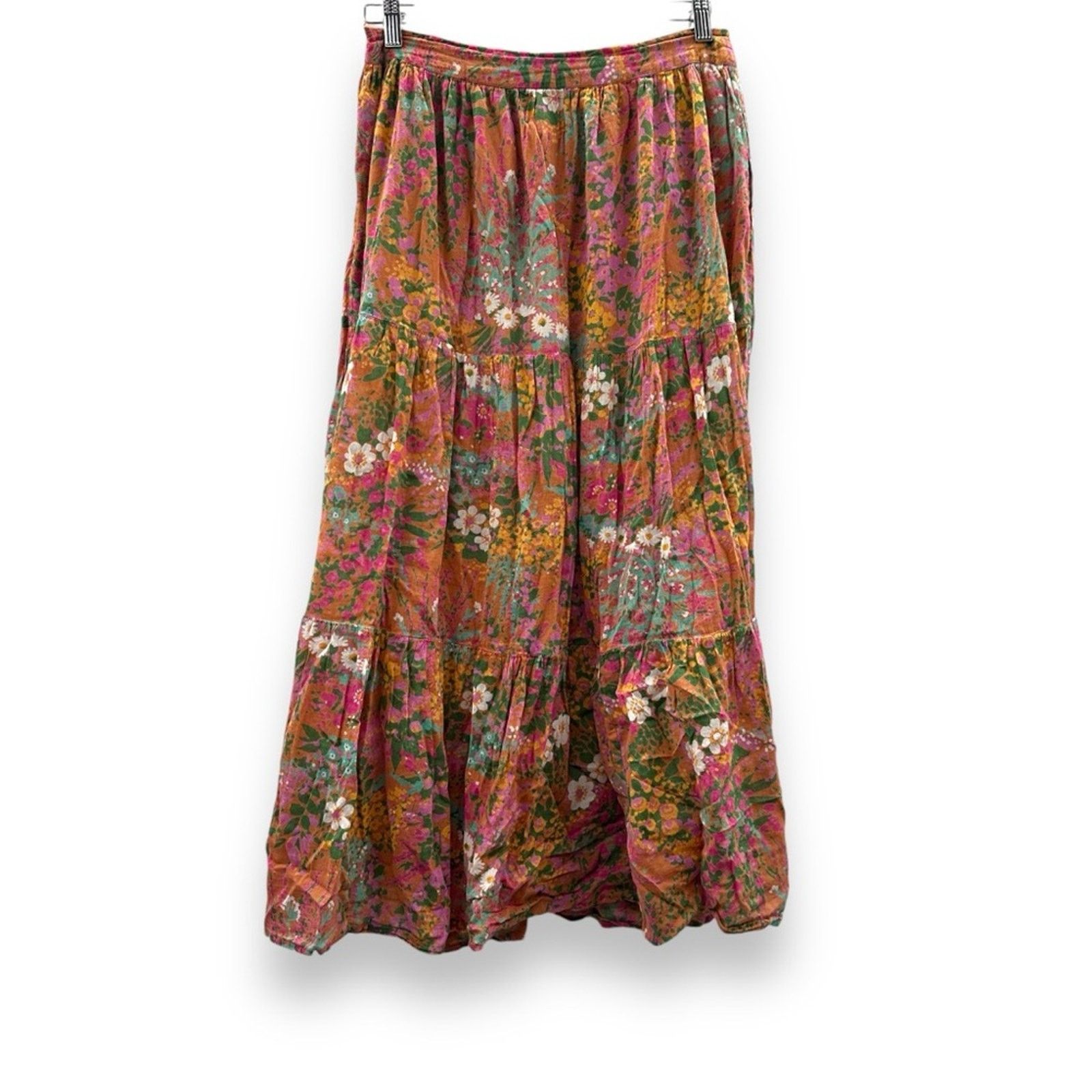 Banjanan Banjanan Patience Maxi Skirt Side Zipper Floral Print Sz M Size 28" / US 6 / IT 42 - 6 Thumbnail