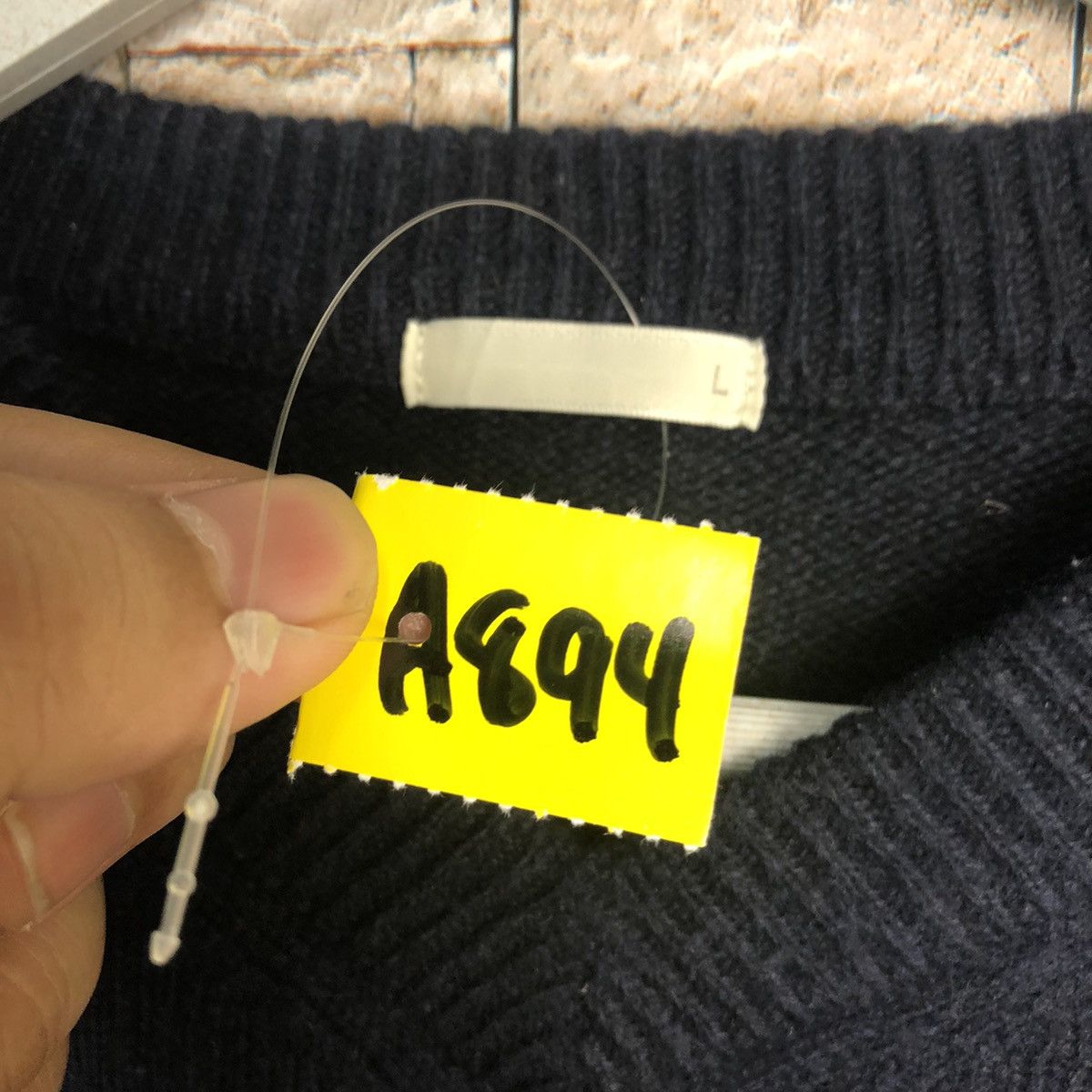 GU × Homespun Knitwear × Vintage GU japan Black plain vintage Knitwear #A894 Size US L / EU 52-54 / 3 - 10 Thumbnail