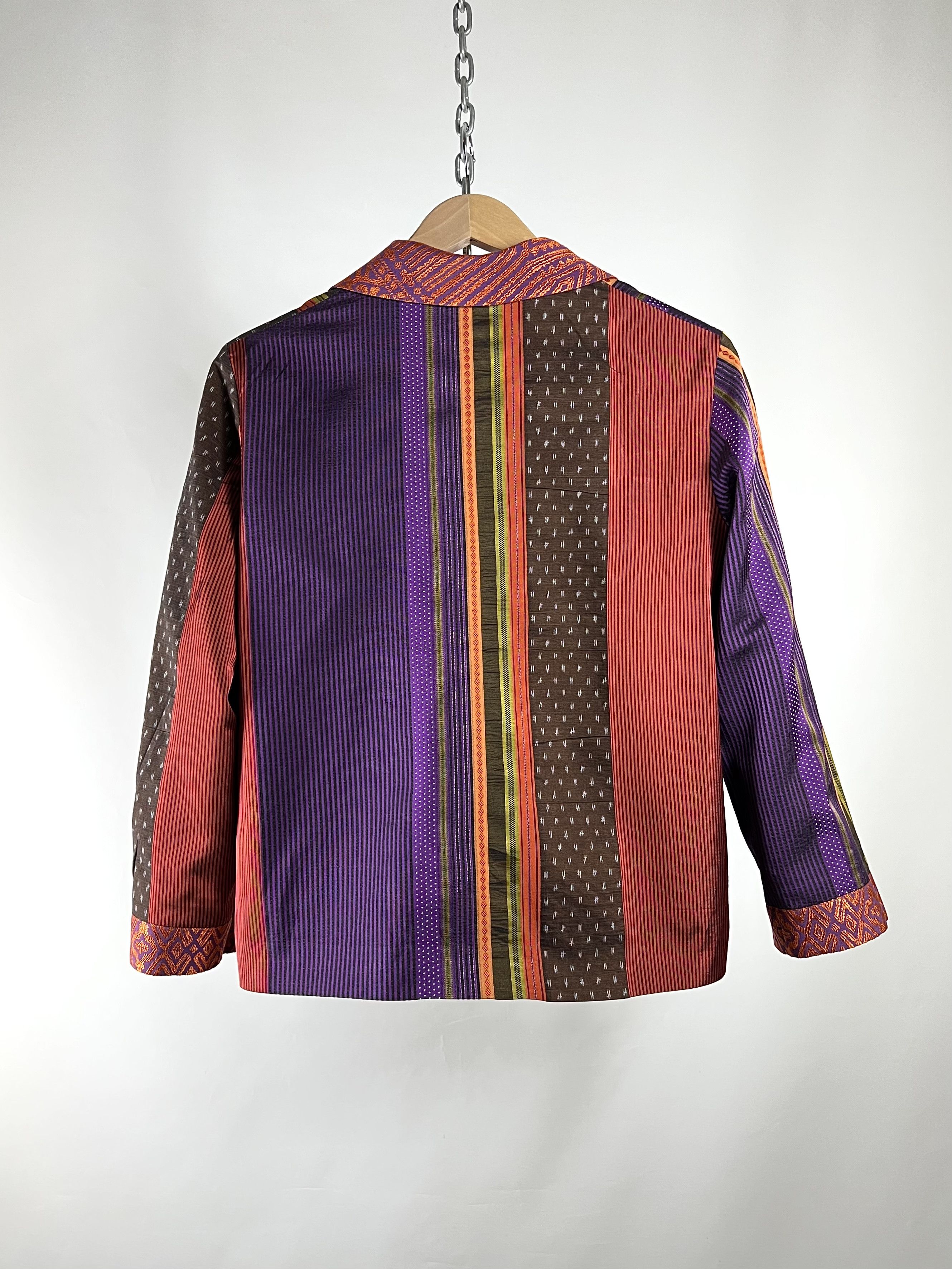 Etro Etro Striped Silk Multicolor Light Jacket Blazer Size M / US 6-8 / IT 42-44 - 13 Thumbnail