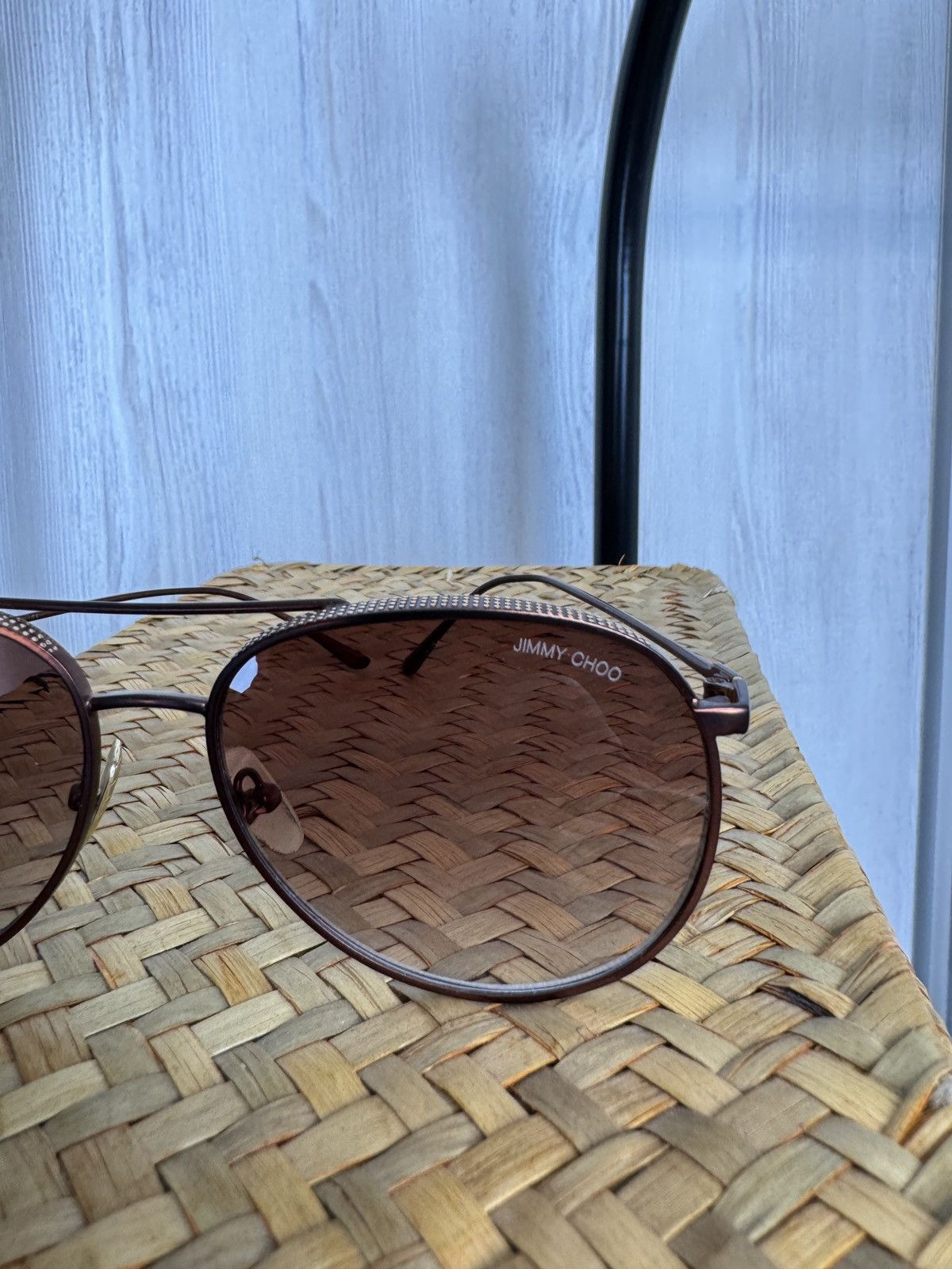 Jimmy Choo Jimmy Choo Ello Black Gold Copper Sunglasses Size ONE SIZE - 4 Thumbnail