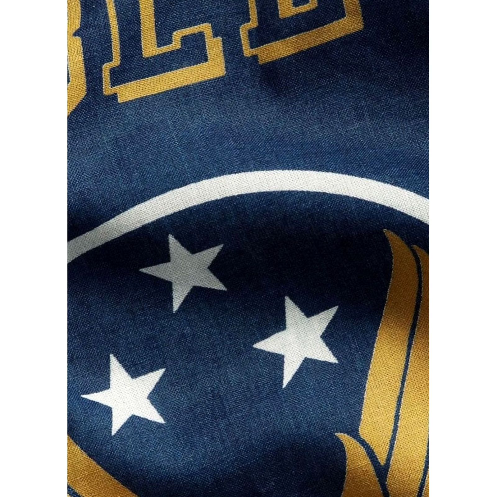 Ralph Lauren RRL Ralph Lauren Logo Graphic Print Bandana Scarf Indigo Blue 51cm×51cm New Size ONE SIZE - 4 Thumbnail